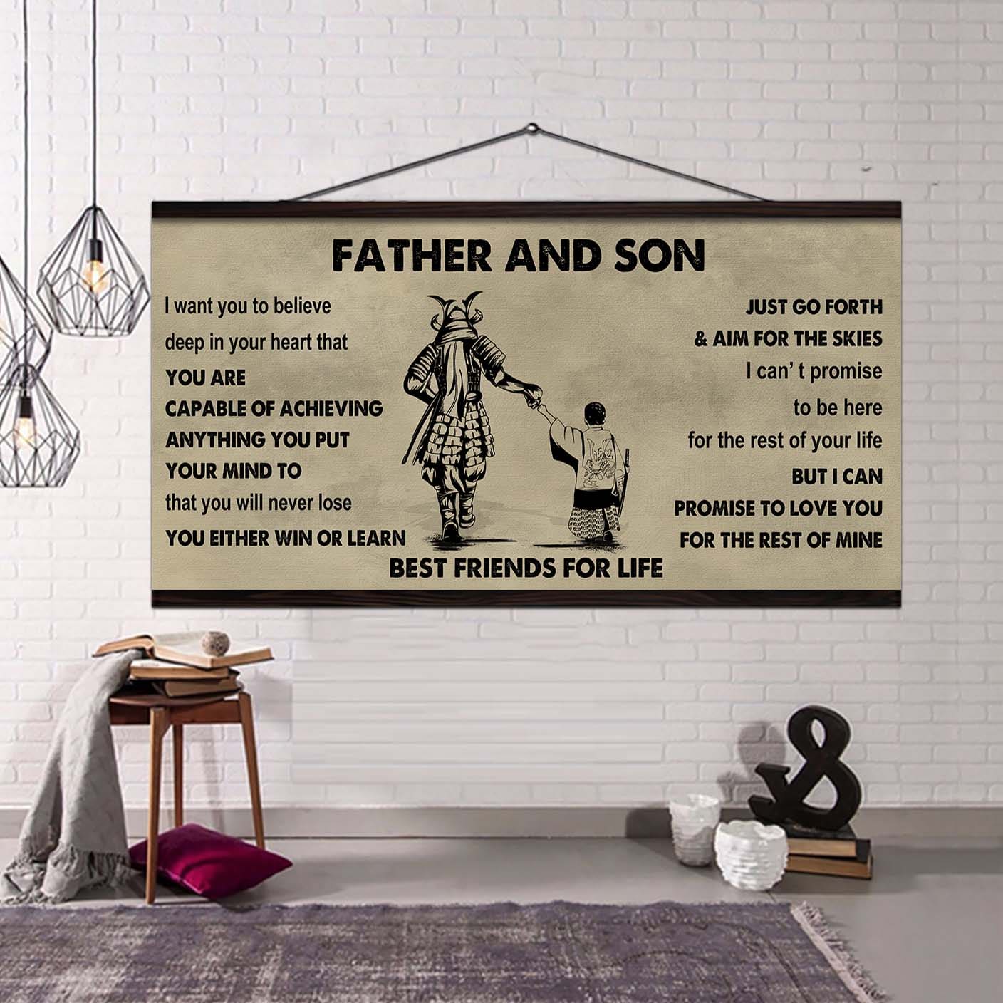 Vikings Father And Son Best Friends For Life - Ver 2 You Will Never Lose Poster Canvas Gift For Son From Father