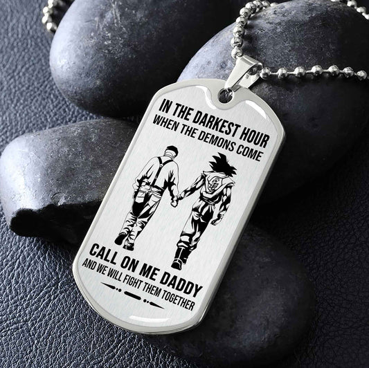 DRB GK Military Chain Silver Plated 18K Gold Plated Call On Me Daddy Gift For Your Dad