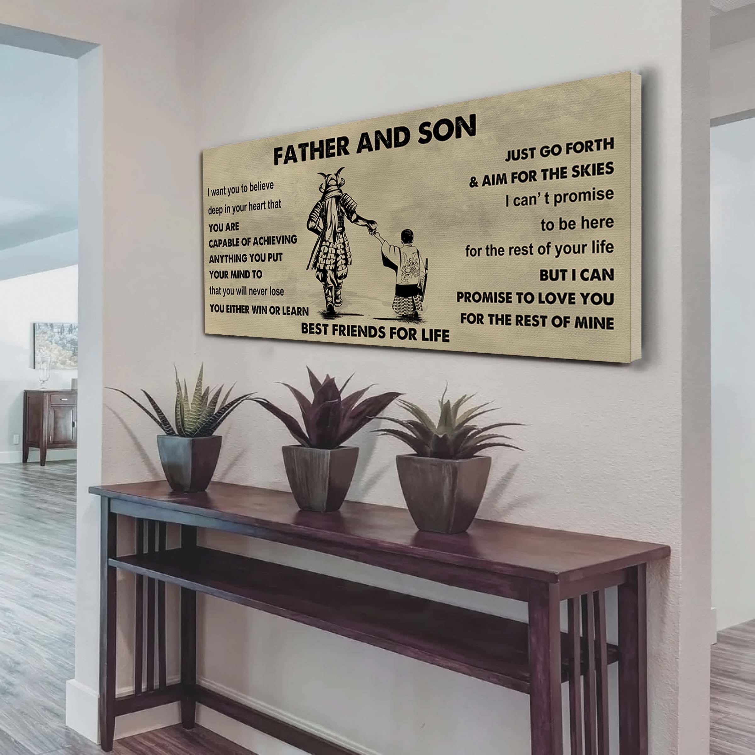 Photo Upload Father And Son Best Friends For Life - Ver 2 You Will Never Lose Poster Canvas Gift For Son From Father