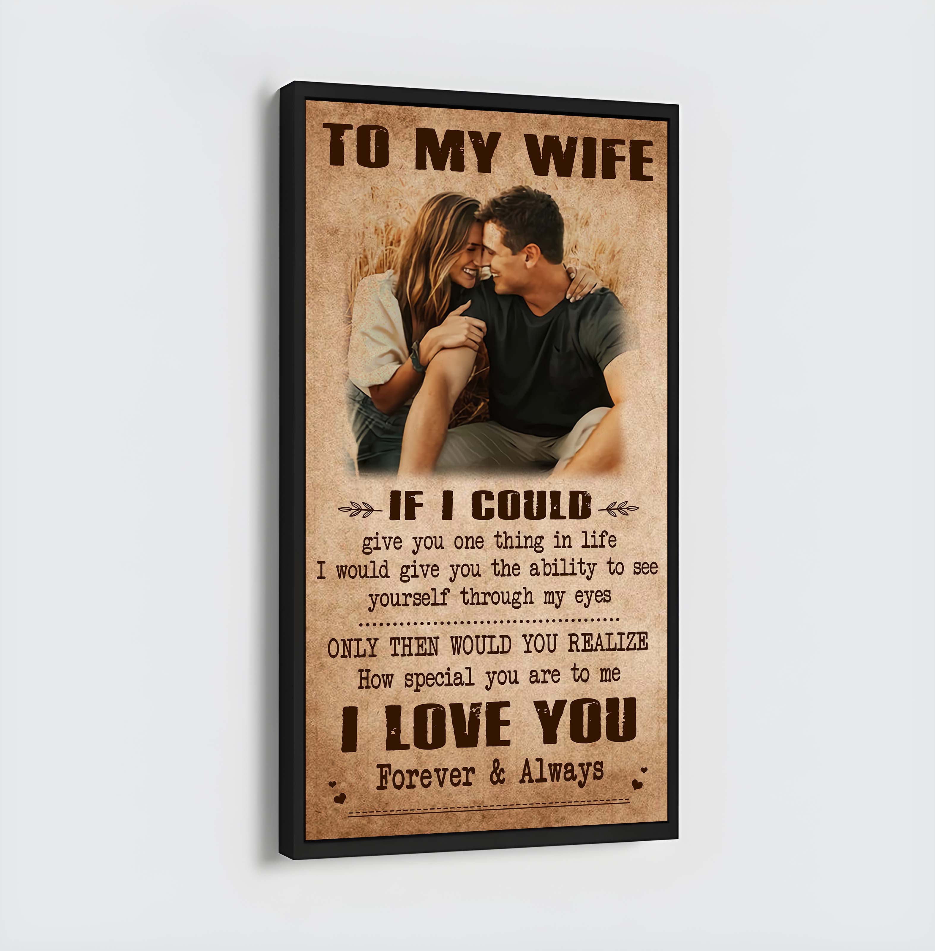 Valentine gifts-Custom image canvas-Husband to Wife- Meeting you was fate