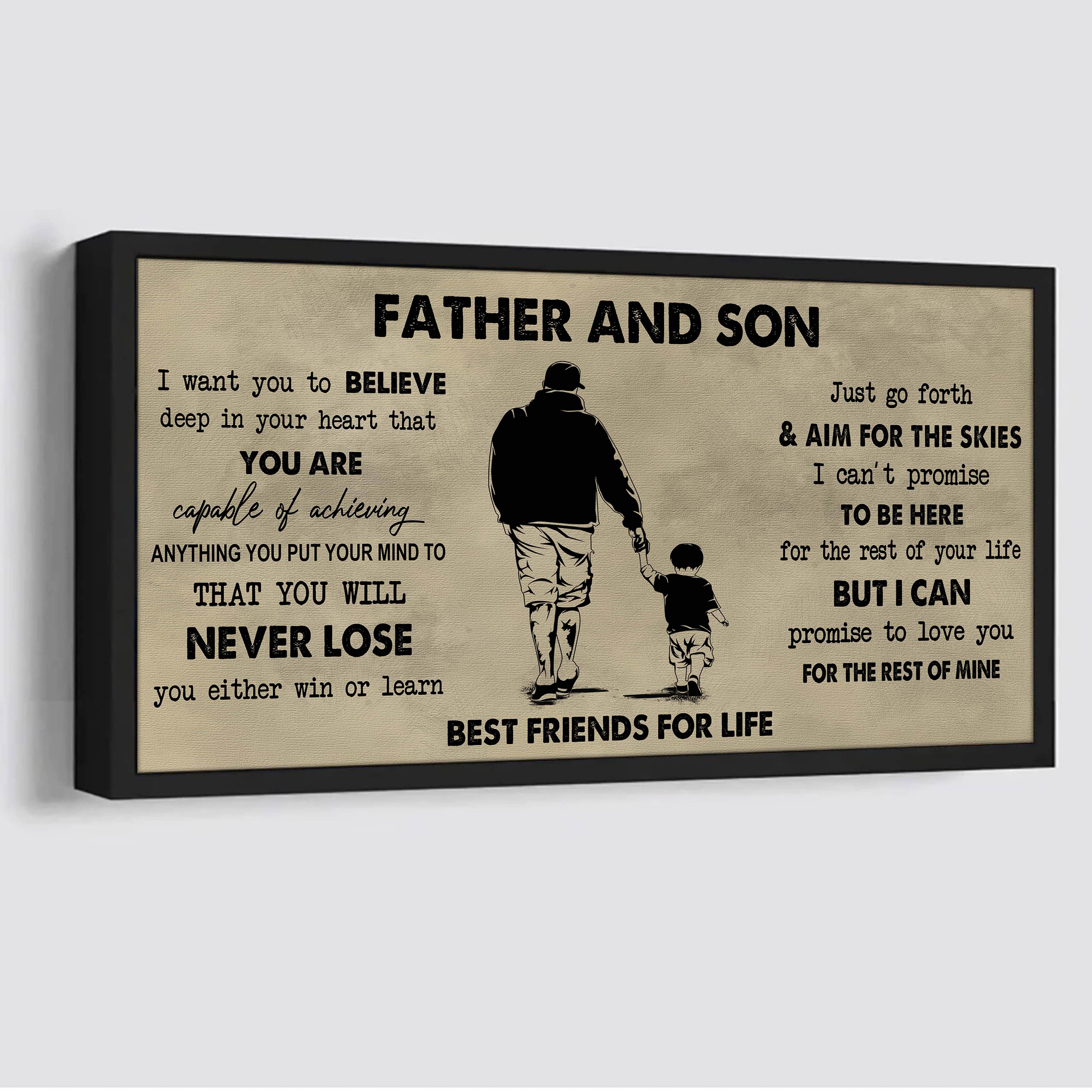 Father And Kids Best Friend For Life - You Will Never Lose Poster Canvas