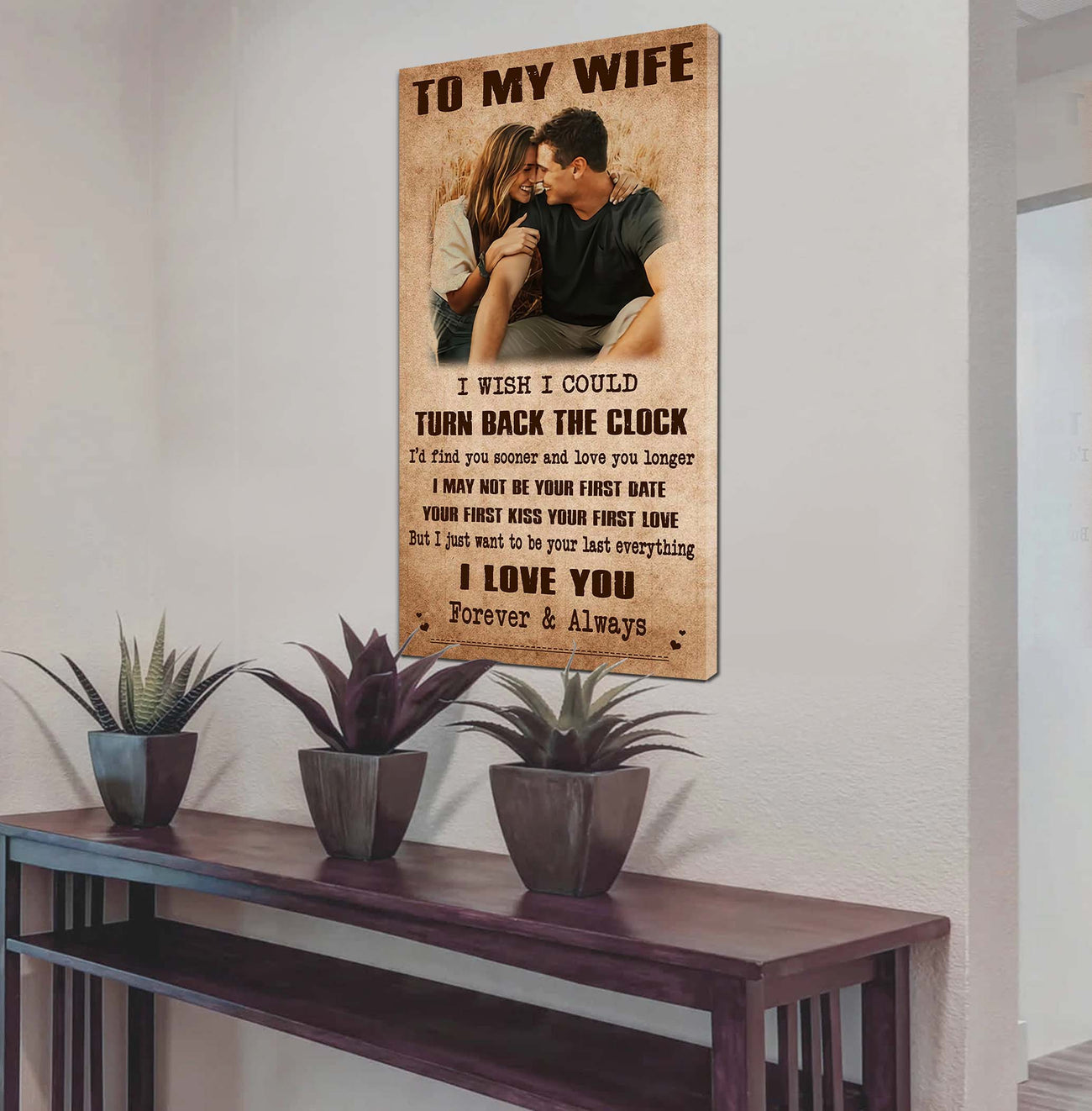 Samurai Poster Canvas To My Wife I Wish I Could Turn Back The Clock - I Love You Forever And Always Gift For Your Wife