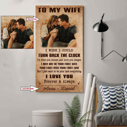 Samurai Poster Canvas To My Wife I Wish I Could Turn Back The Clock - I Love You Forever And Always Gift For Your Wife