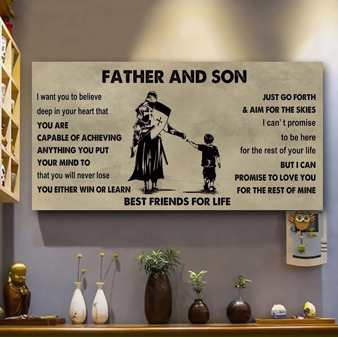 Family Father And Daughter Best Friends For Life - Ver 2 You Will Never Lose Poster Canvas Gift For Daughter From Father-Photo Upload