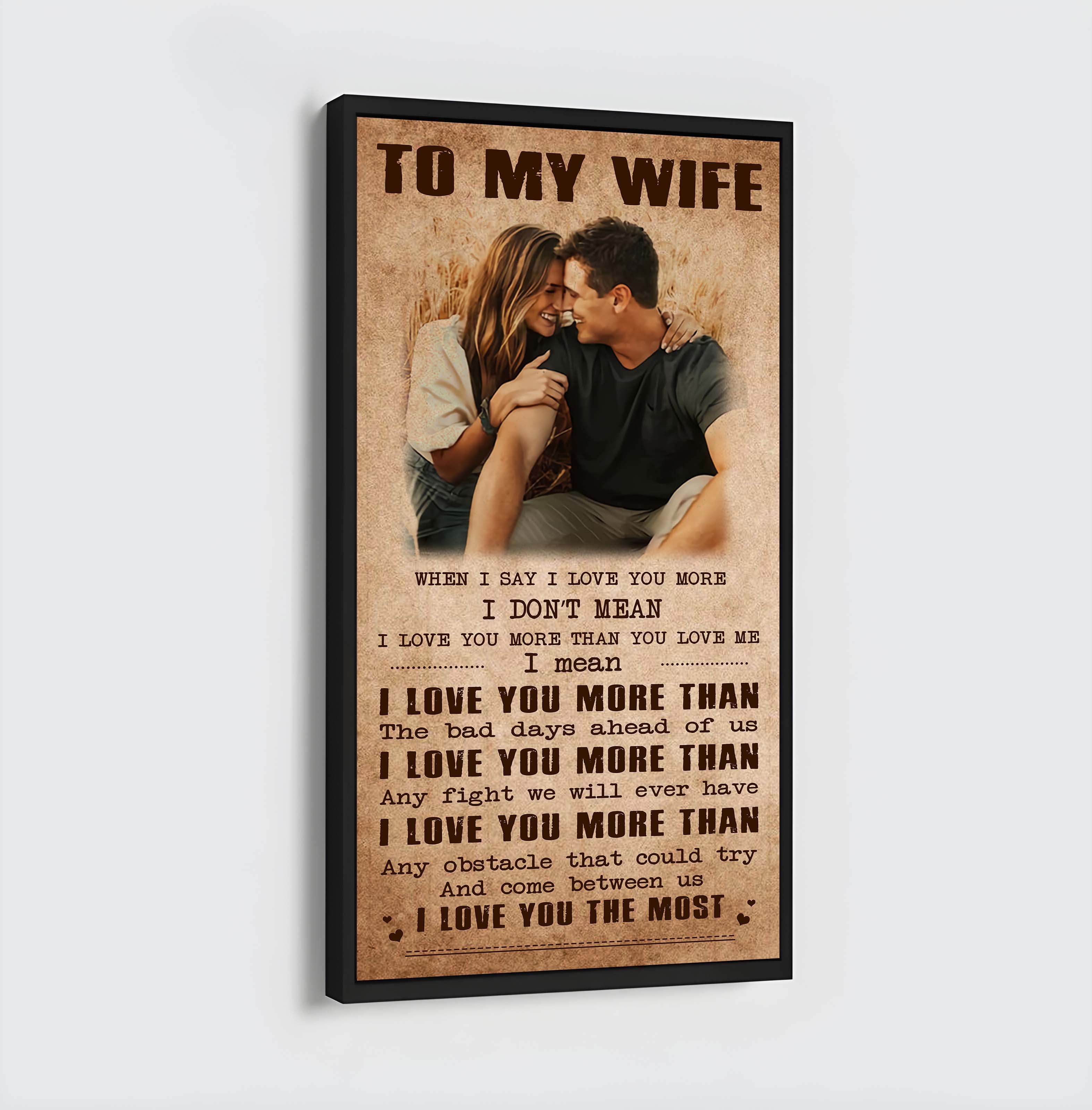 Valentine gifts-Custom image canvas-Husband to Wife- Marrying you was one of the best decision I ever made