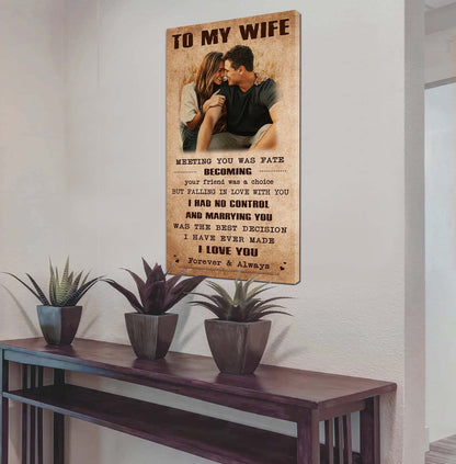 Samurai Poster Canvas To My Wife Meeting You Was Fate - I Love You Forever And Always Gift For Your Wife