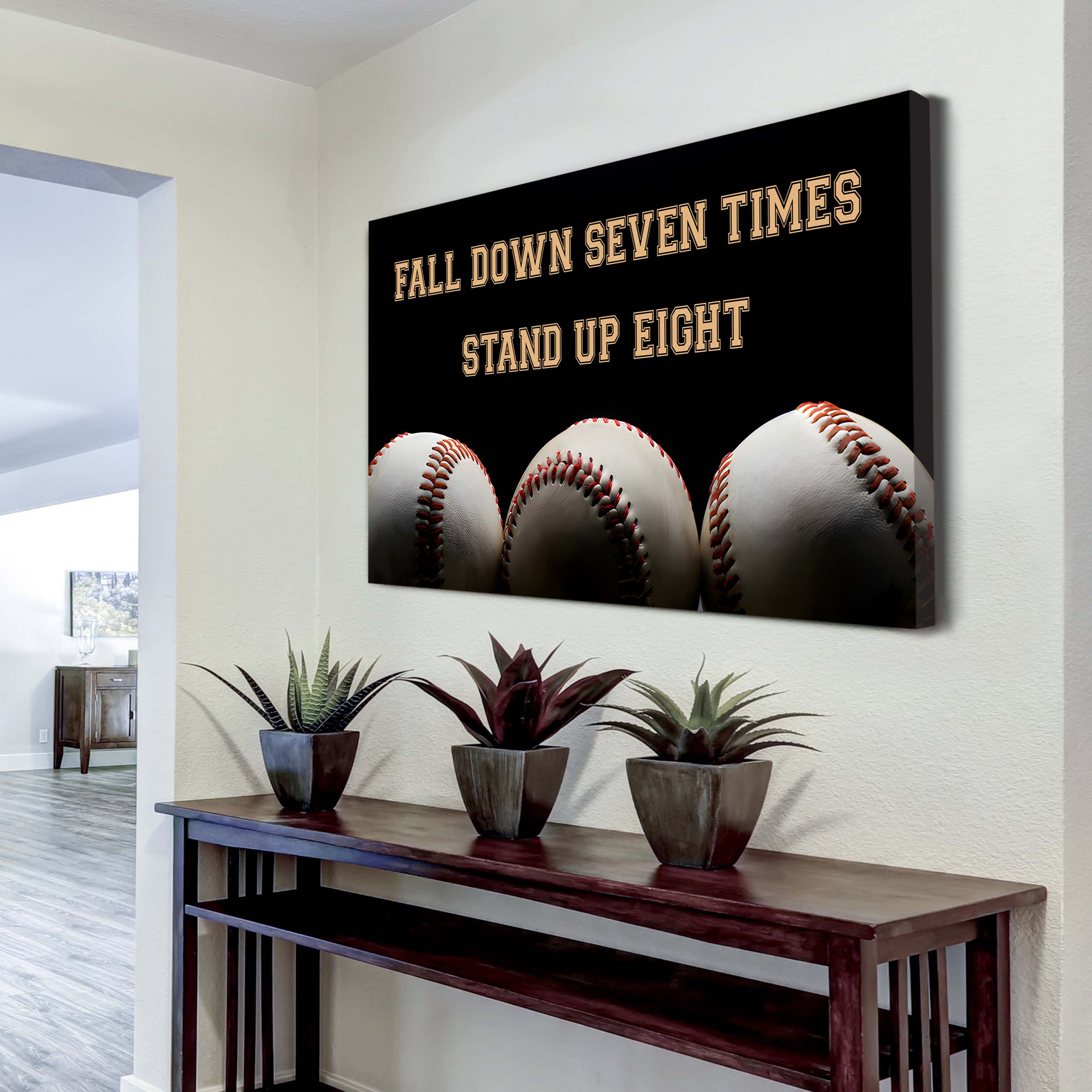 Basketball poster canvas fall down seven times stand up eight standard size