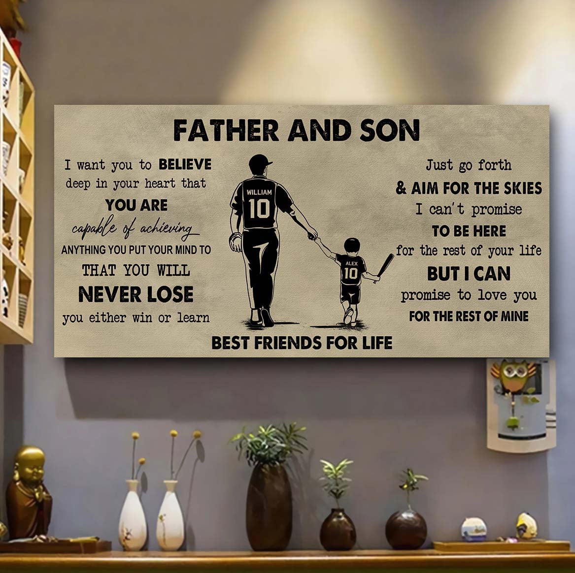 Father And Kids Best Friend For Life - You Will Never Lose Poster Canvas