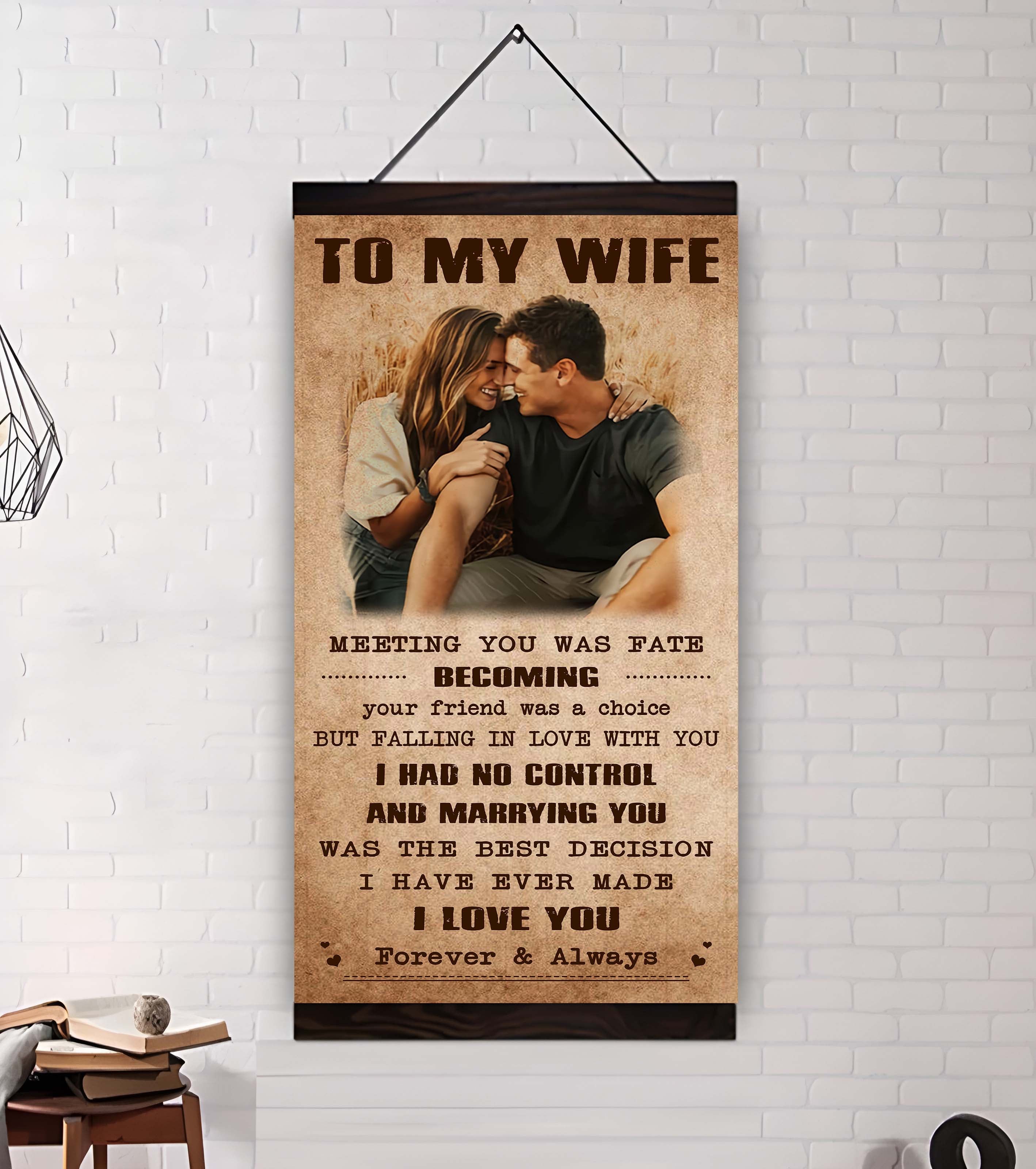 Custom image canvas-Husband to Wife- I wish I could turn back the clock