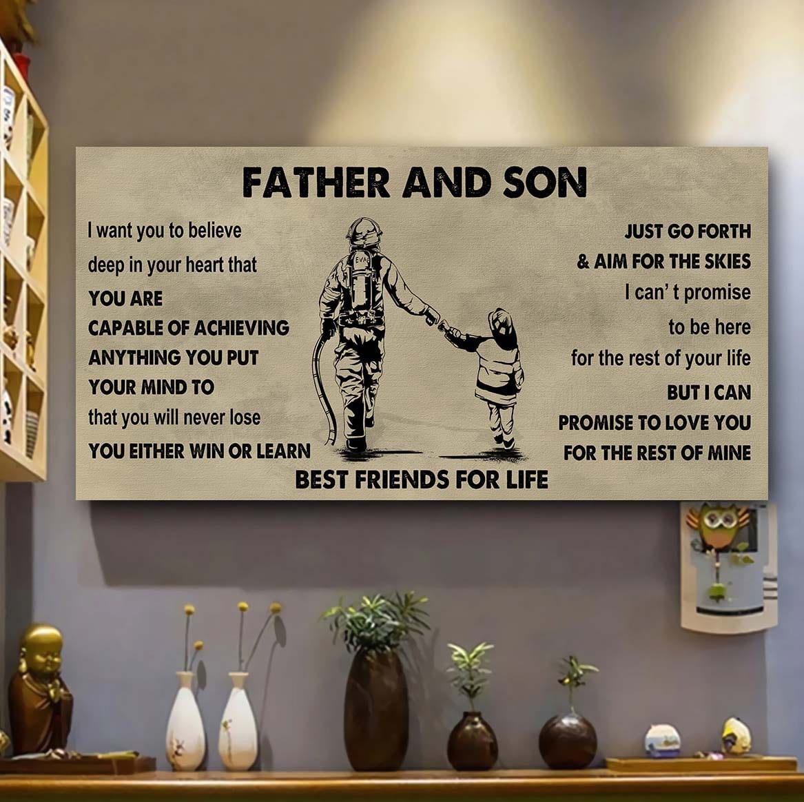 Vikings Father And Daughter Best Friends For Life - Ver 2 You Will Never Lose Poster Canvas Gift For Daughter From Father