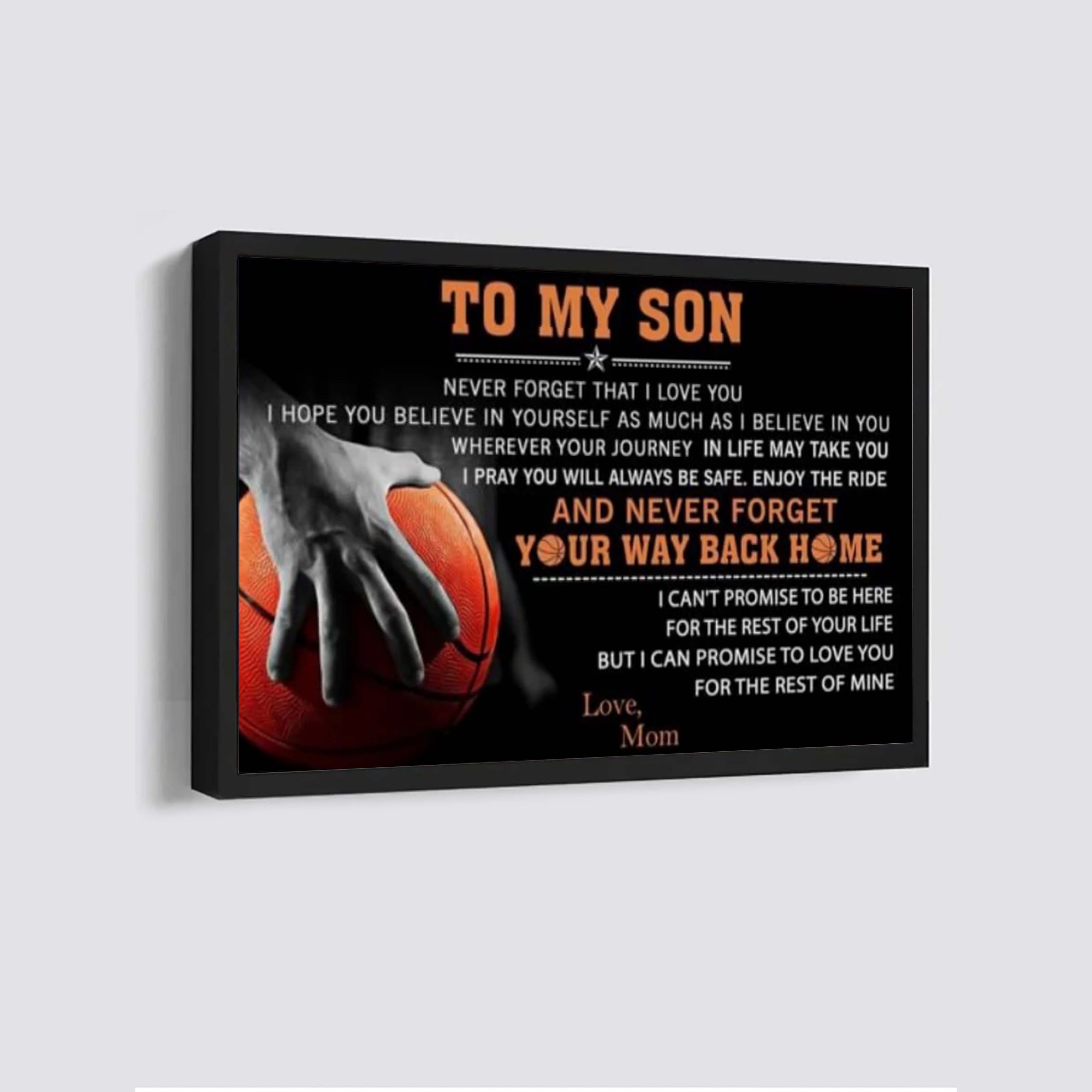 Basketball poster – mom to son – your way back home