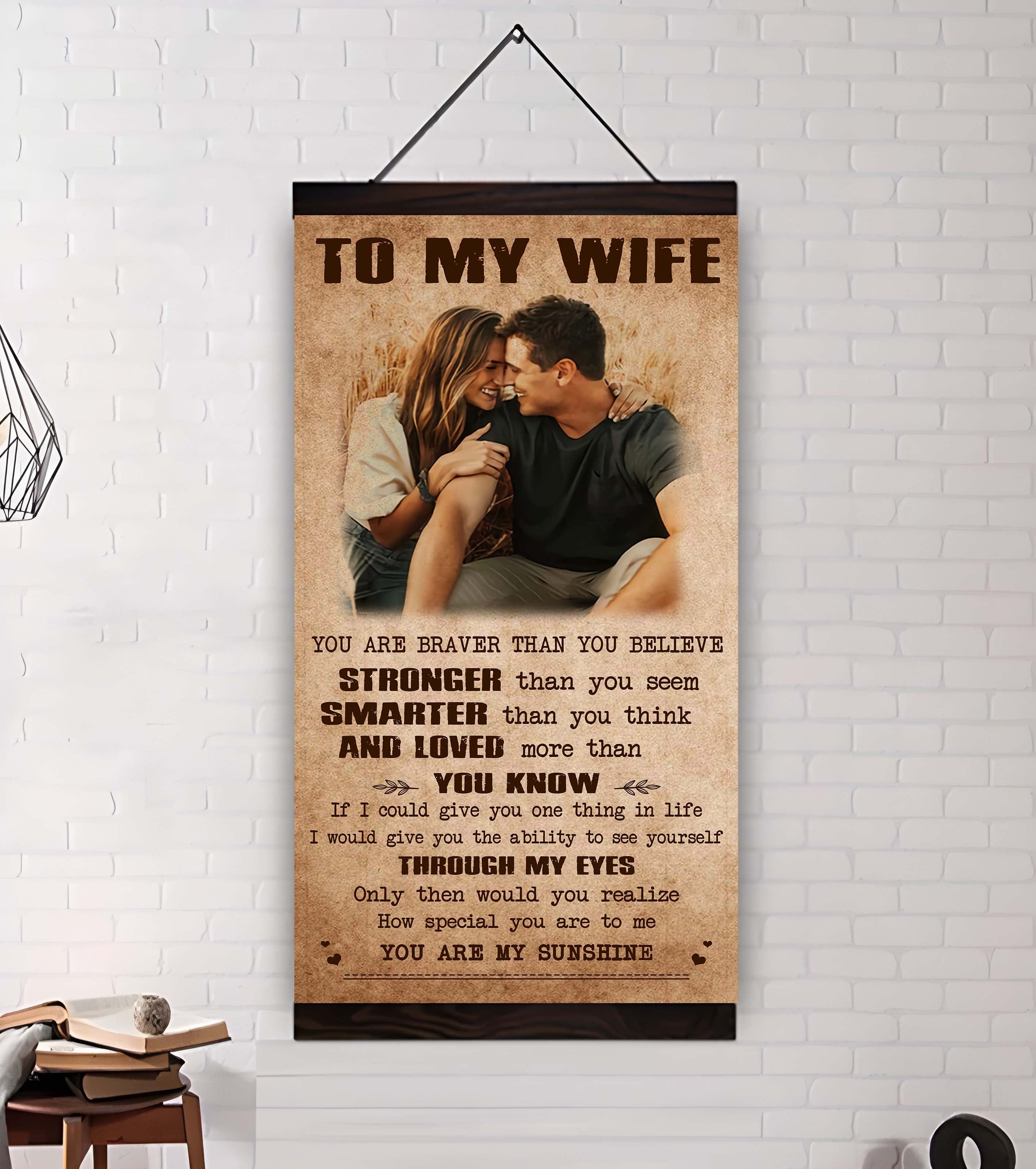 Valentine gifts-Custom image canvas-Husband to Wife- Meeting you was fate