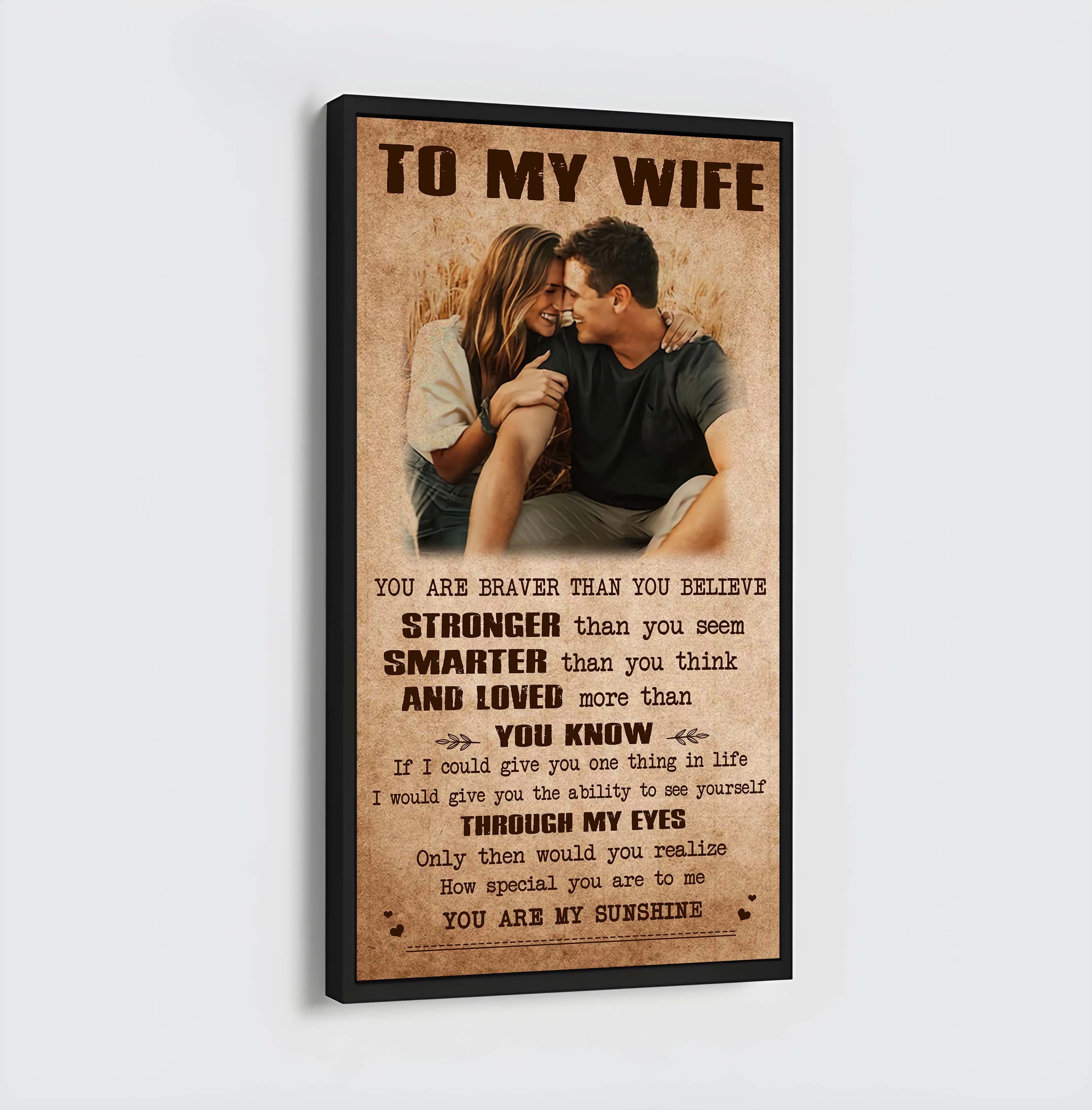 Custom image canvas-Husband to Wife- I wish I could turn back the clock