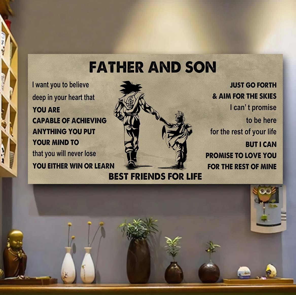 Samurai Father And Son Best Friends For Life - Ver 2 You Will Never Lose Poster Canvas Gift For Son From Father