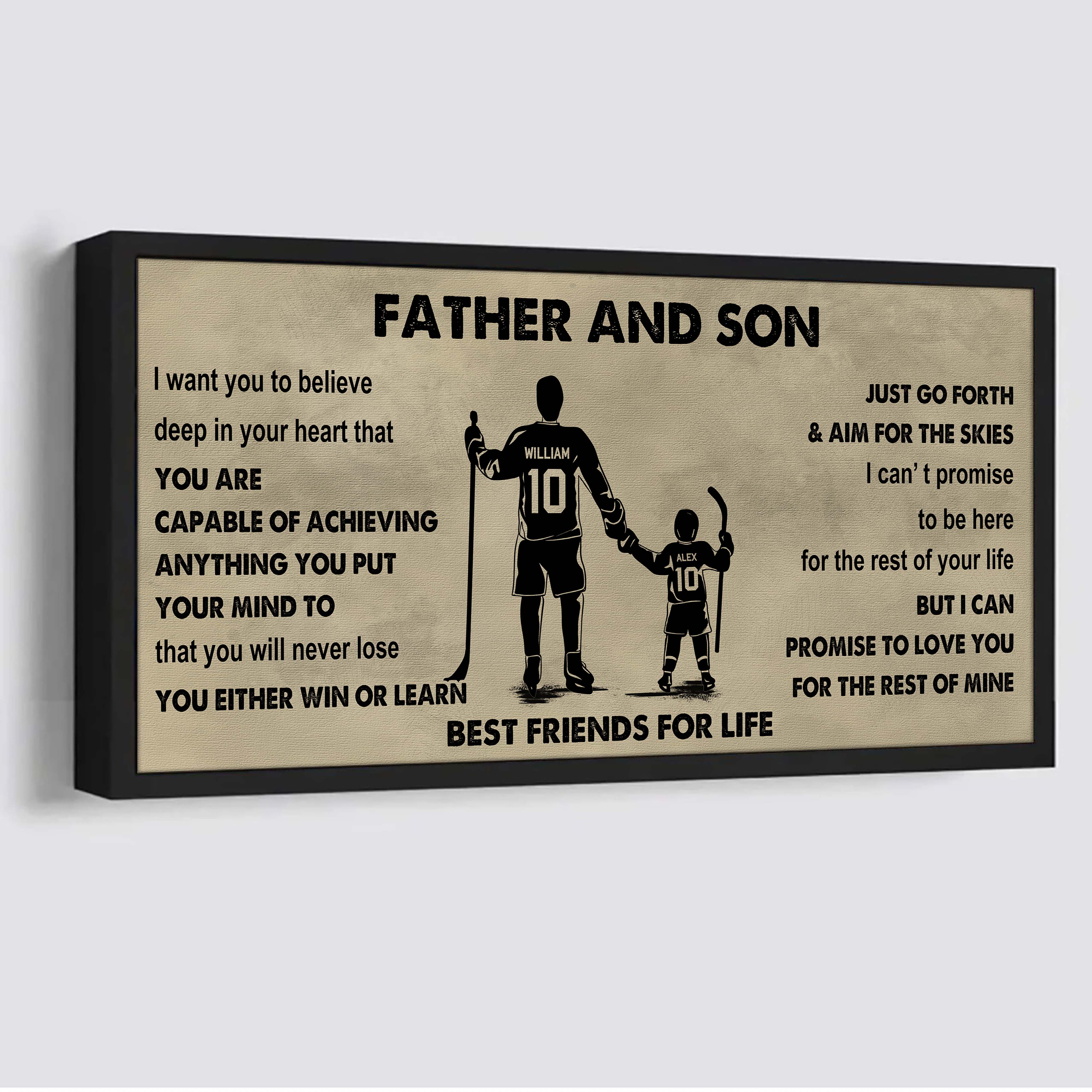 Sport-Family Father And Son Best Friends For Life - Ver 2 You Will Never Lose Poster Canvas Gift For Son From Father