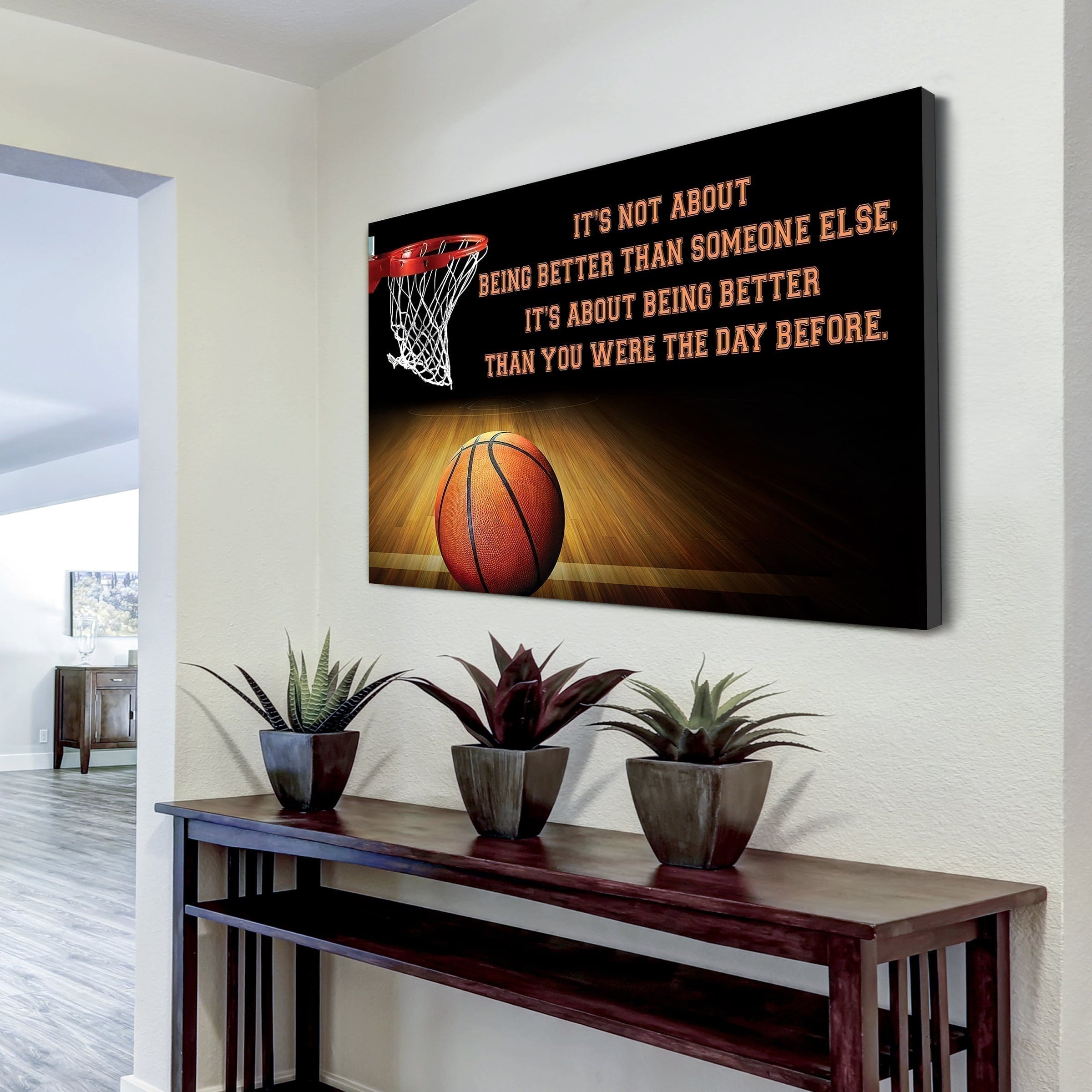 Basketball customizable poster canvas