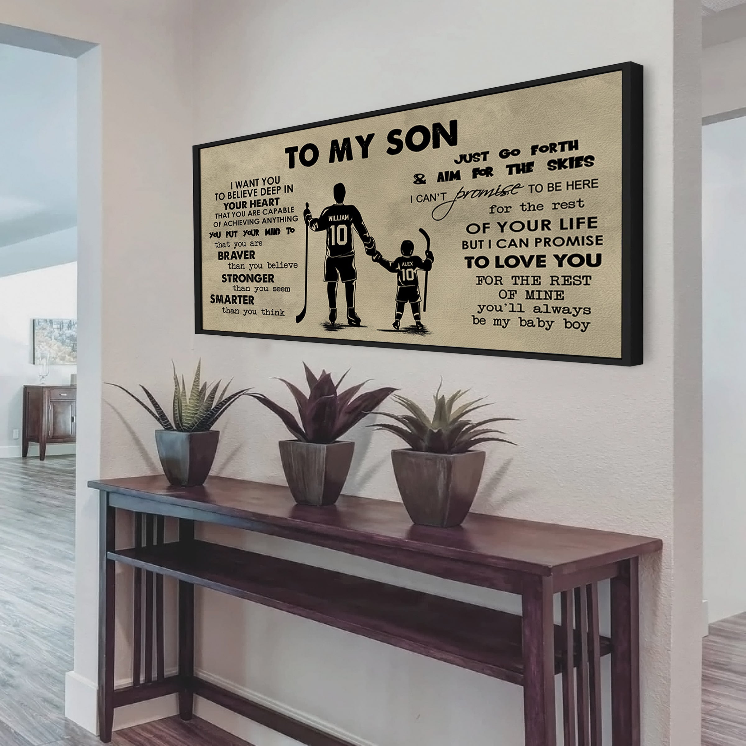 Family TO MY SON- I WANT YOU TO BELIEVE- CANVAS POSTER