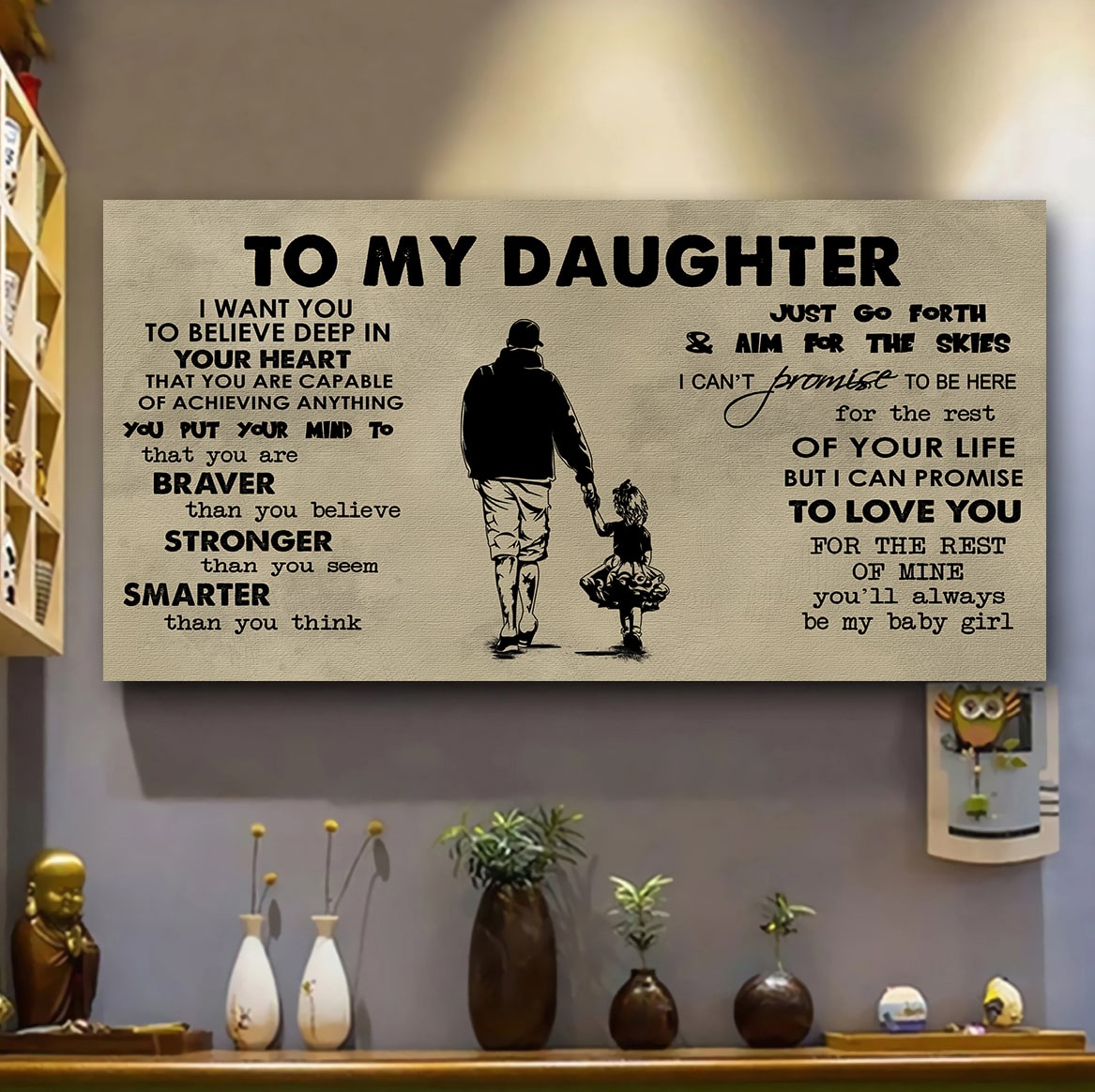 AMERICAN FOOTBALL TO MY SON- I WANT YOU TO BELIEVE- CANVAS POSTER