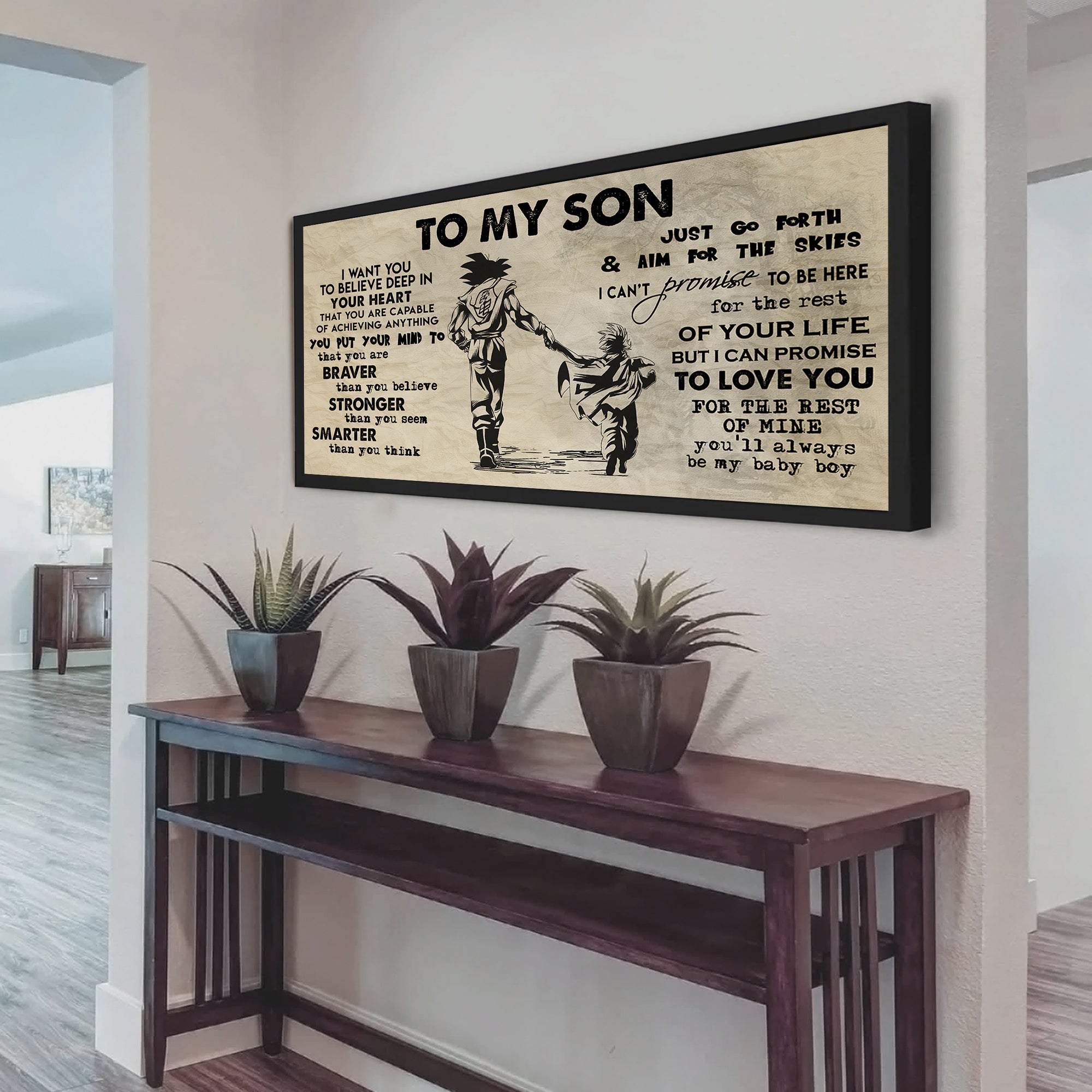 SOCCER TO MY SON- I WANT YOU TO BELIEVE- CANVAS POSTER