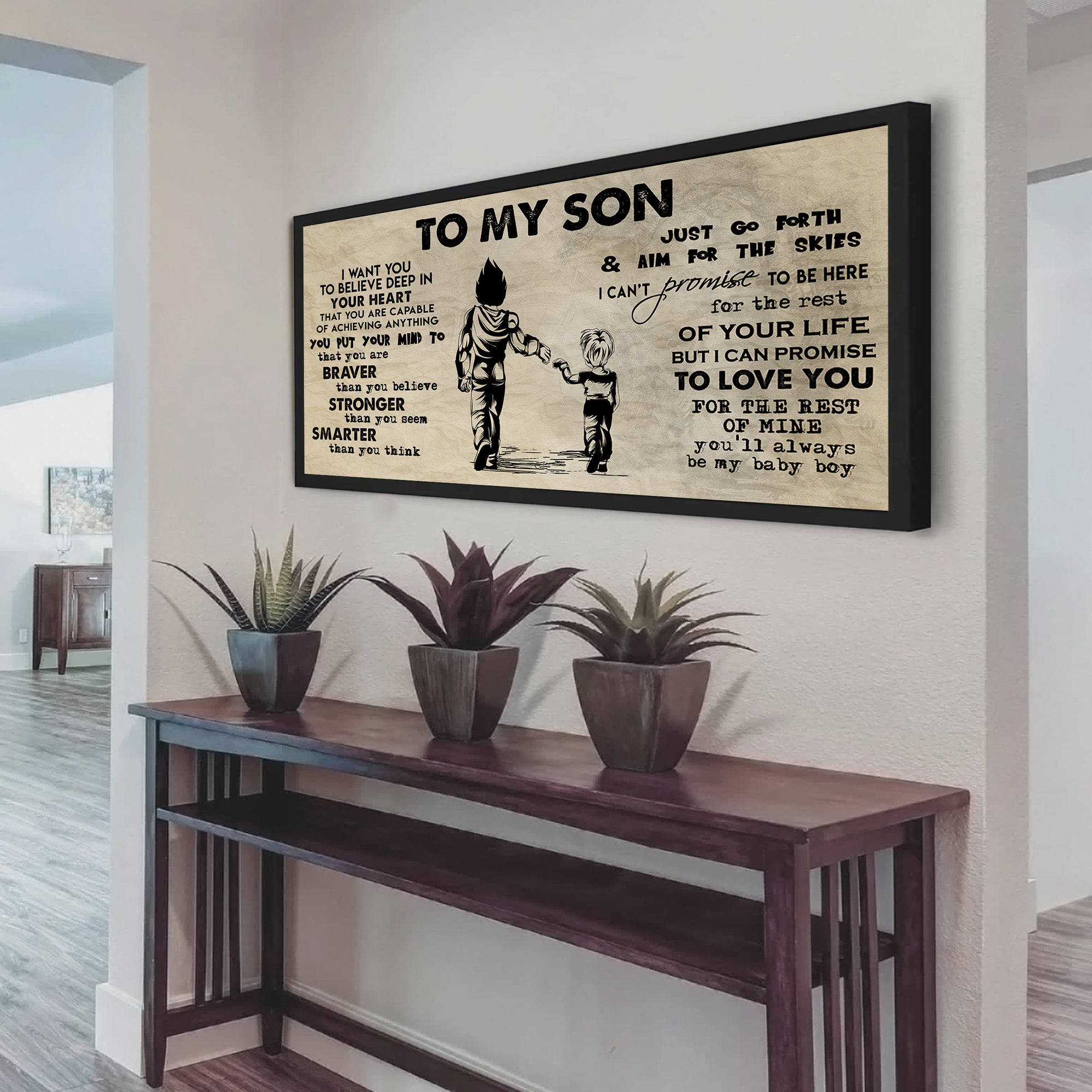 HOCKEY TO MY SON- I WANT YOU TO BELIEVE- CANVAS POSTER