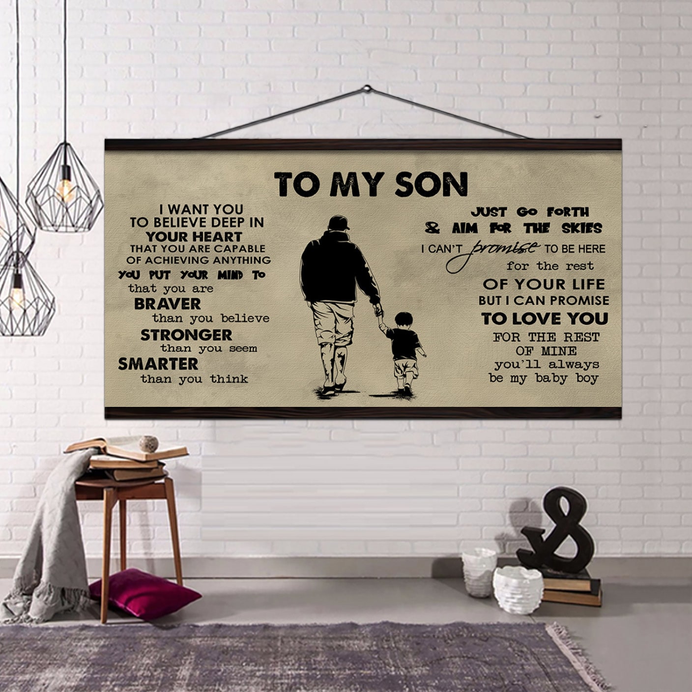 Family TO MY SON- I WANT YOU TO BELIEVE- CANVAS POSTER