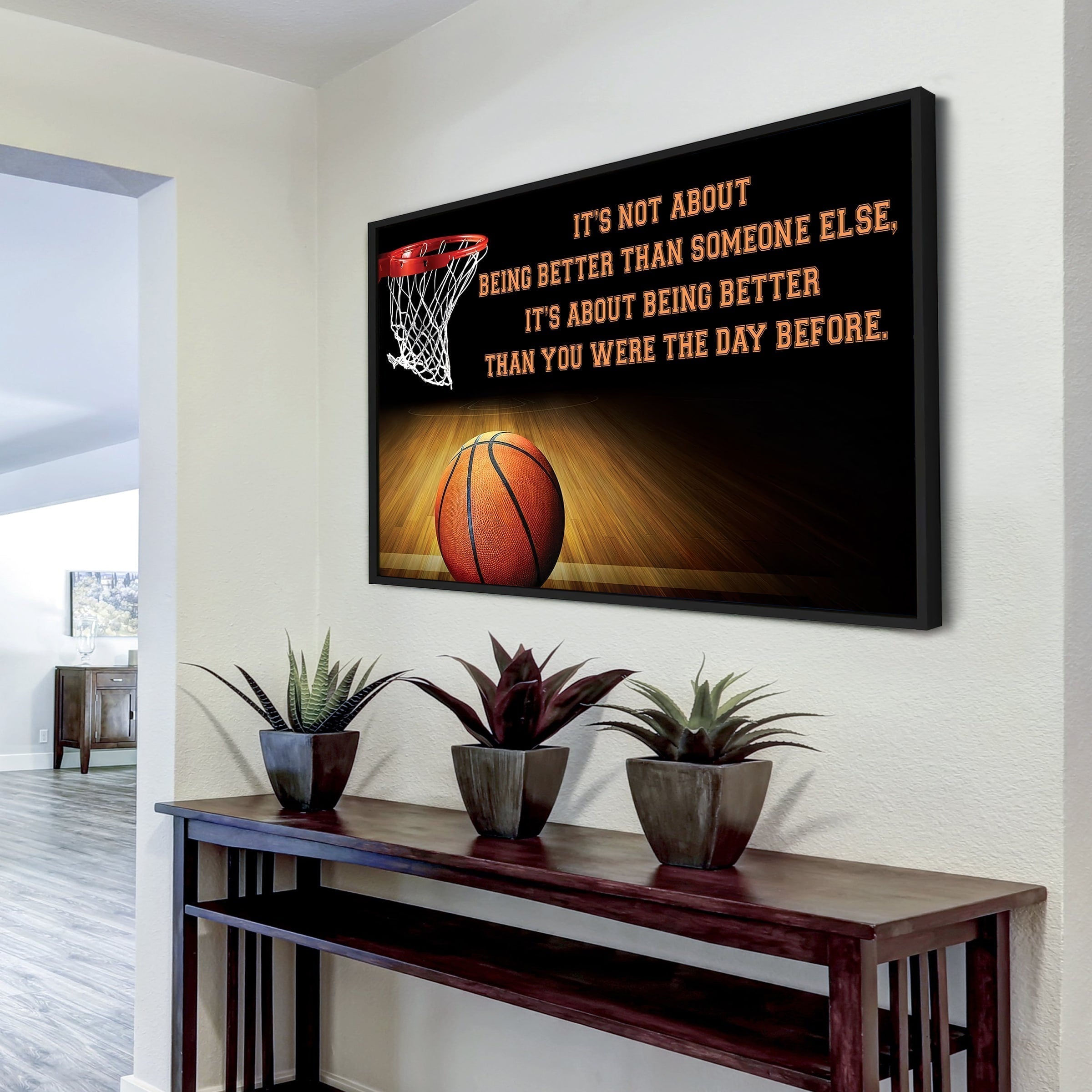 Basketball customizable poster canvas