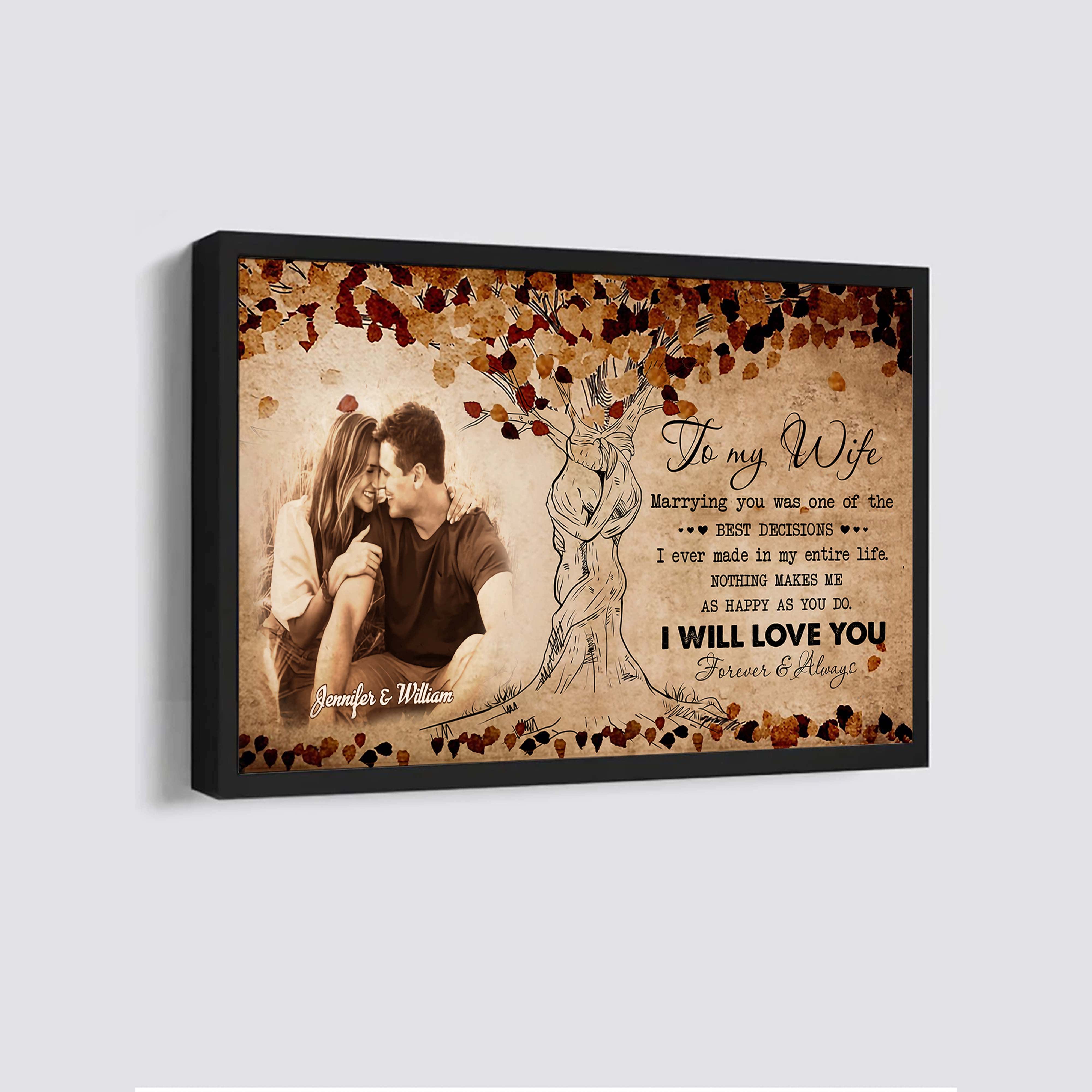 Valentines gifts-Poster canvas-Custom Image- Husband to Wife- When we get to the end of our lives together