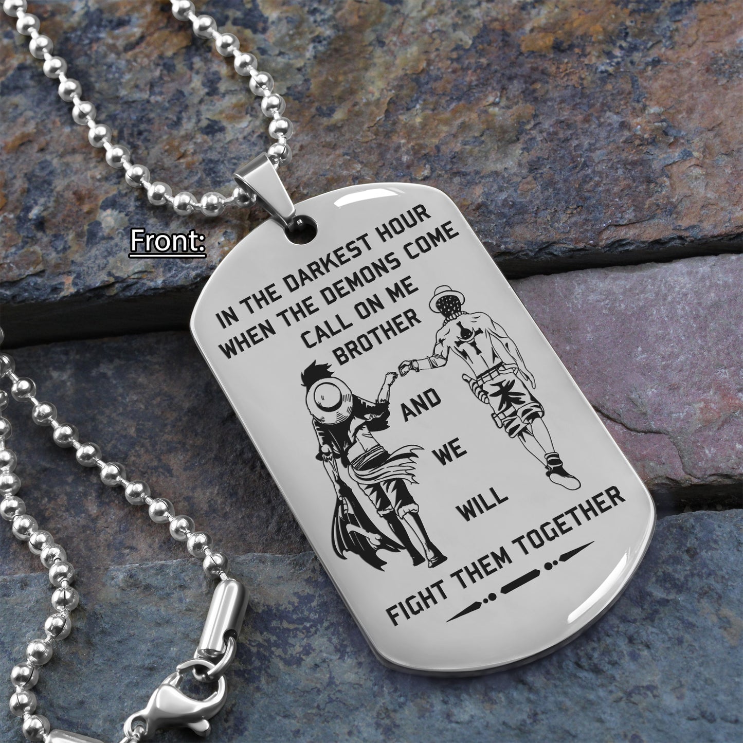 Soldier customizable engraved brother dog tag gift from brother