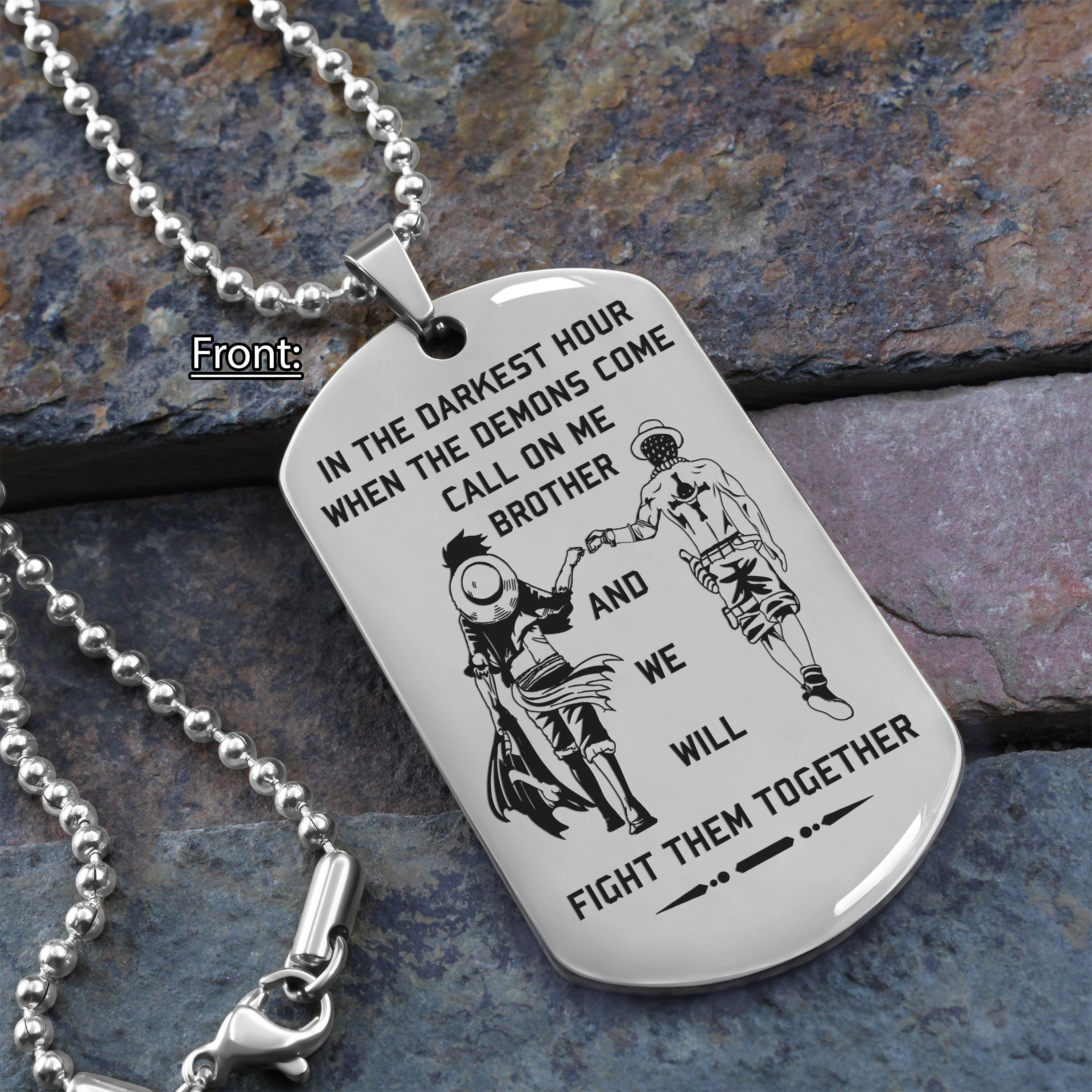 Soldier customizable engraved brother dog tag gift from brother