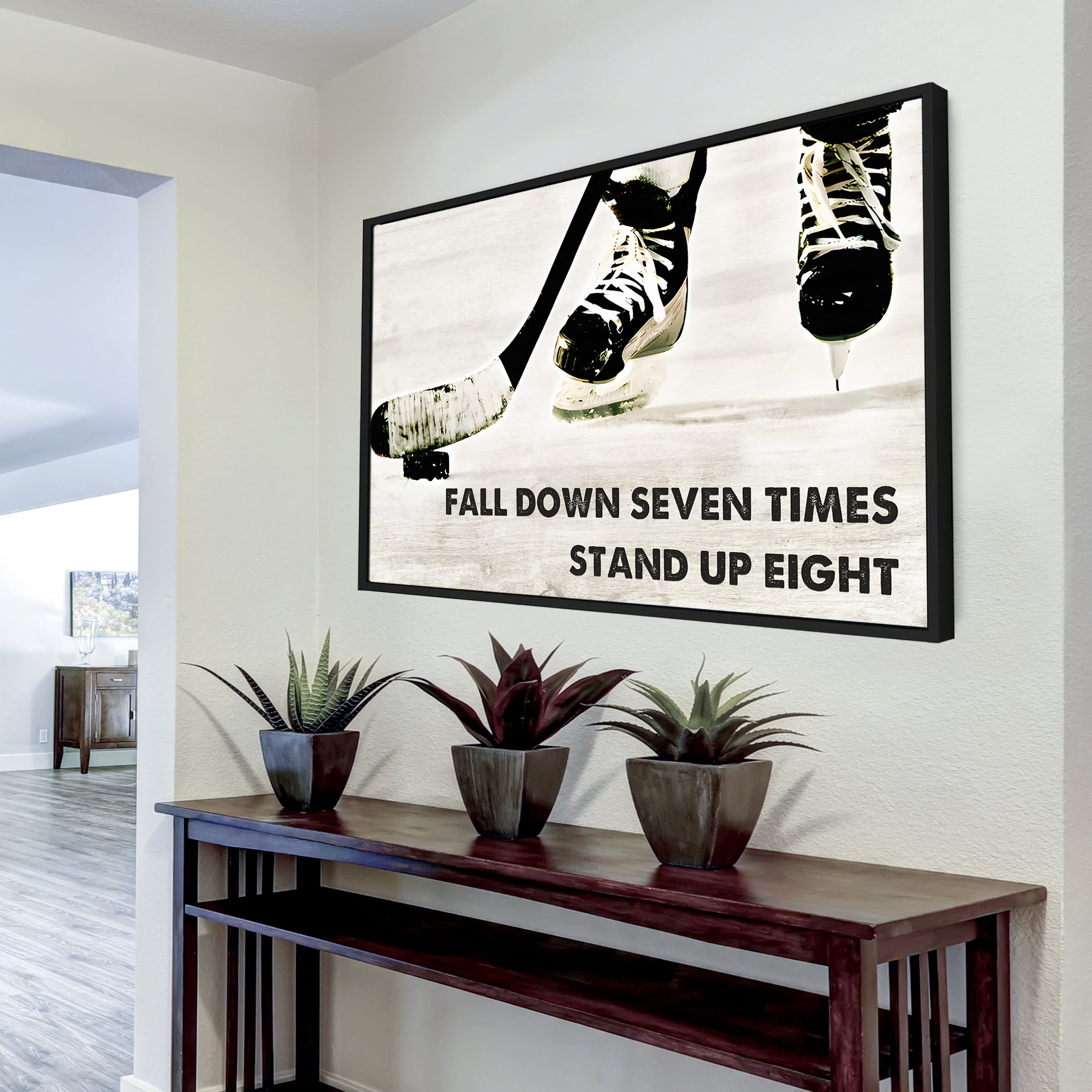 Basketball poster canvas fall down seven times stand up eight standard size