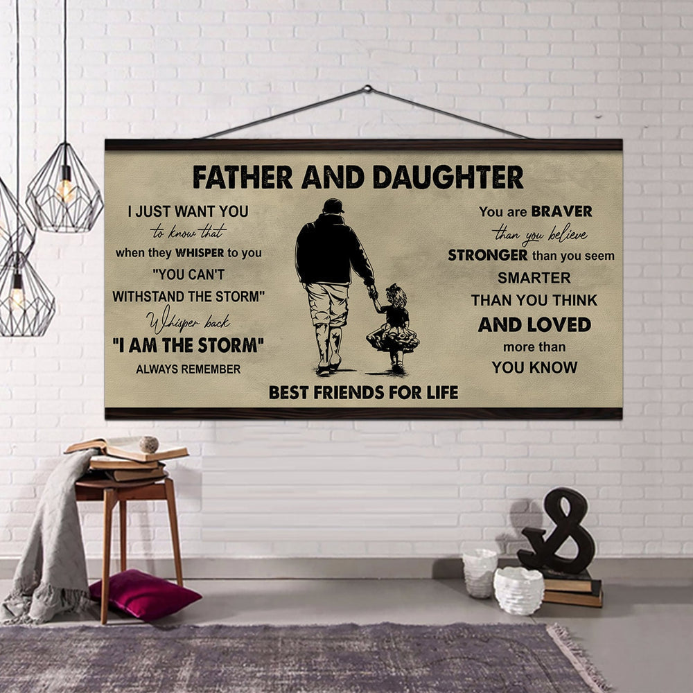 Hockey Father And Son Best Friends For Life - I Am The Storm Poster Canvas Gift For Son From Father