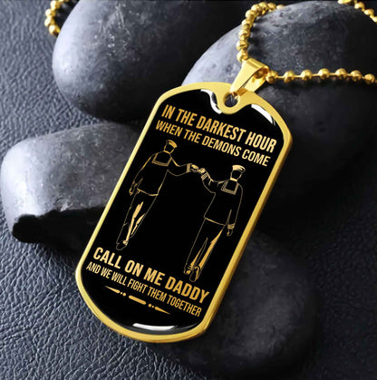 DRB VGT Military Chain Silver Plated 18K Gold Plated Call On Me Daddy Gift For Your Dad