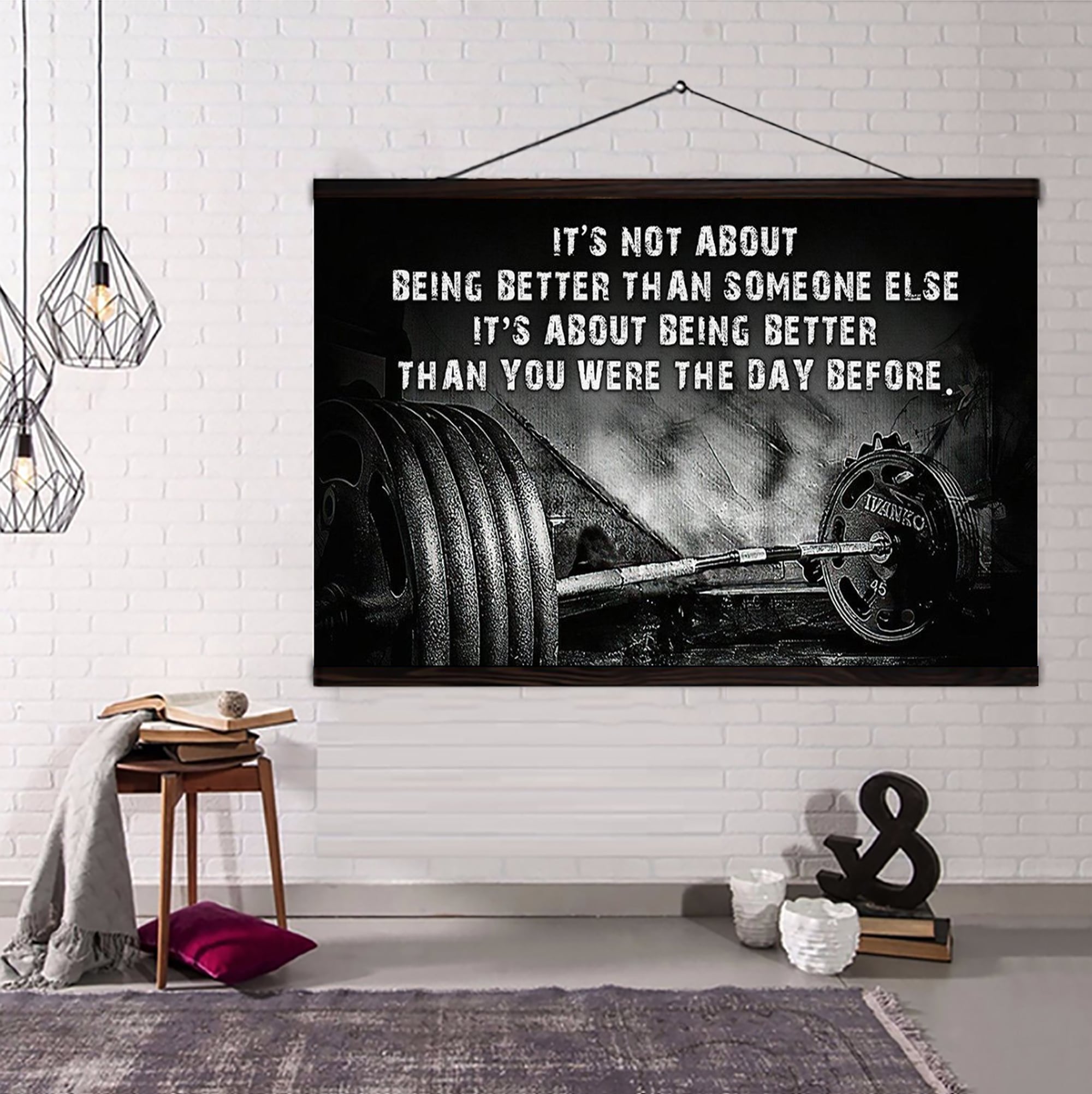 Tennis customizable poster canvas - It is not about better than someone else, It is about being better than you were the day before