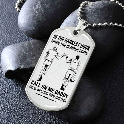 DRB GK Military Chain Silver Plated 18K Gold Plated Call On Me Daddy Gift For Your Dad