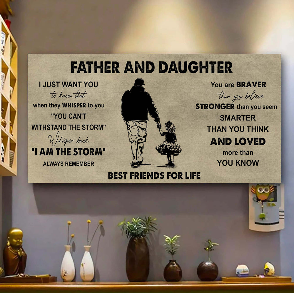 DRB Father And Son Best Friends For Life - I Am The Storm Poster Canvas Gift For Son From Father