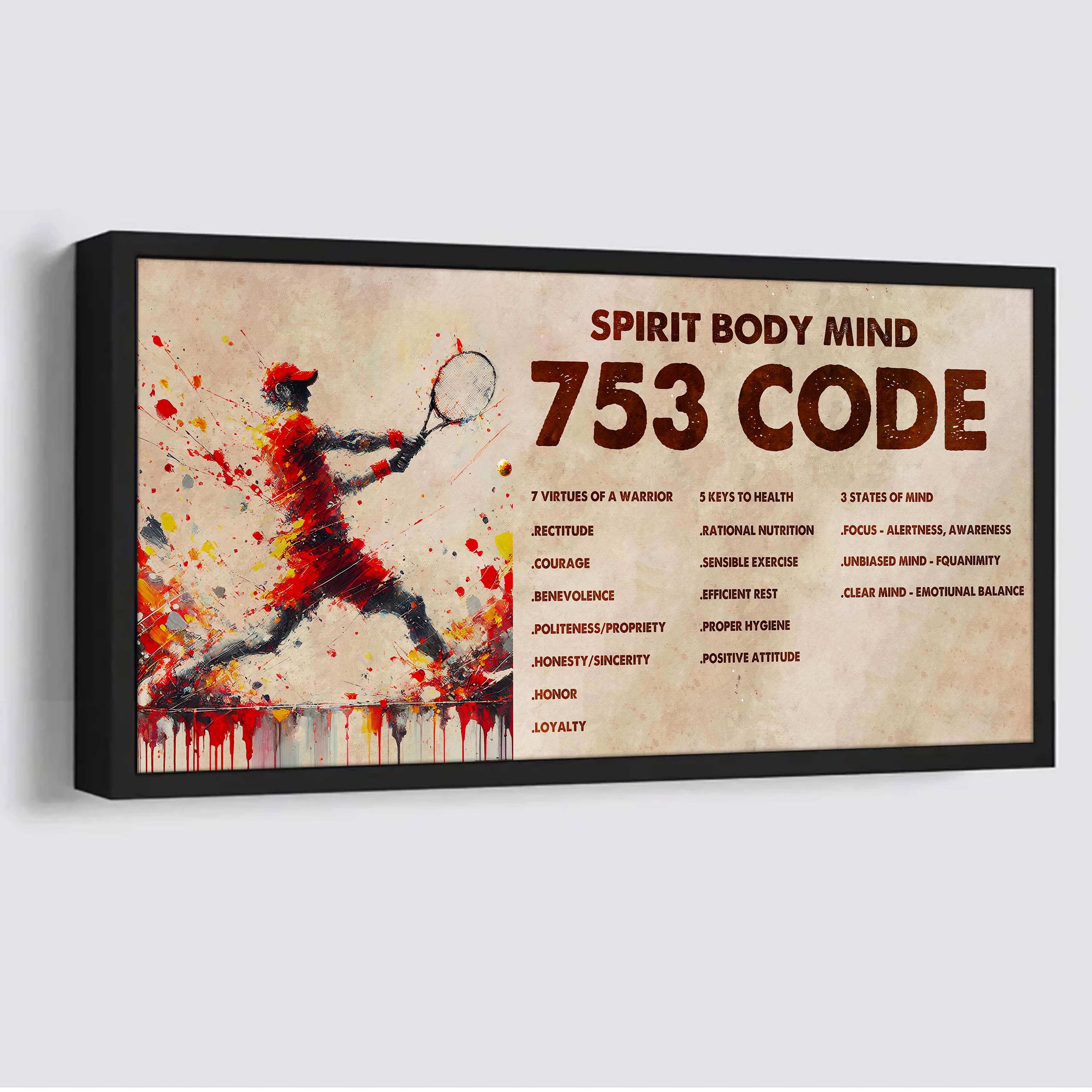 Water Color American Football Poster Canvas 7 5 3 Code Motivation Quotes