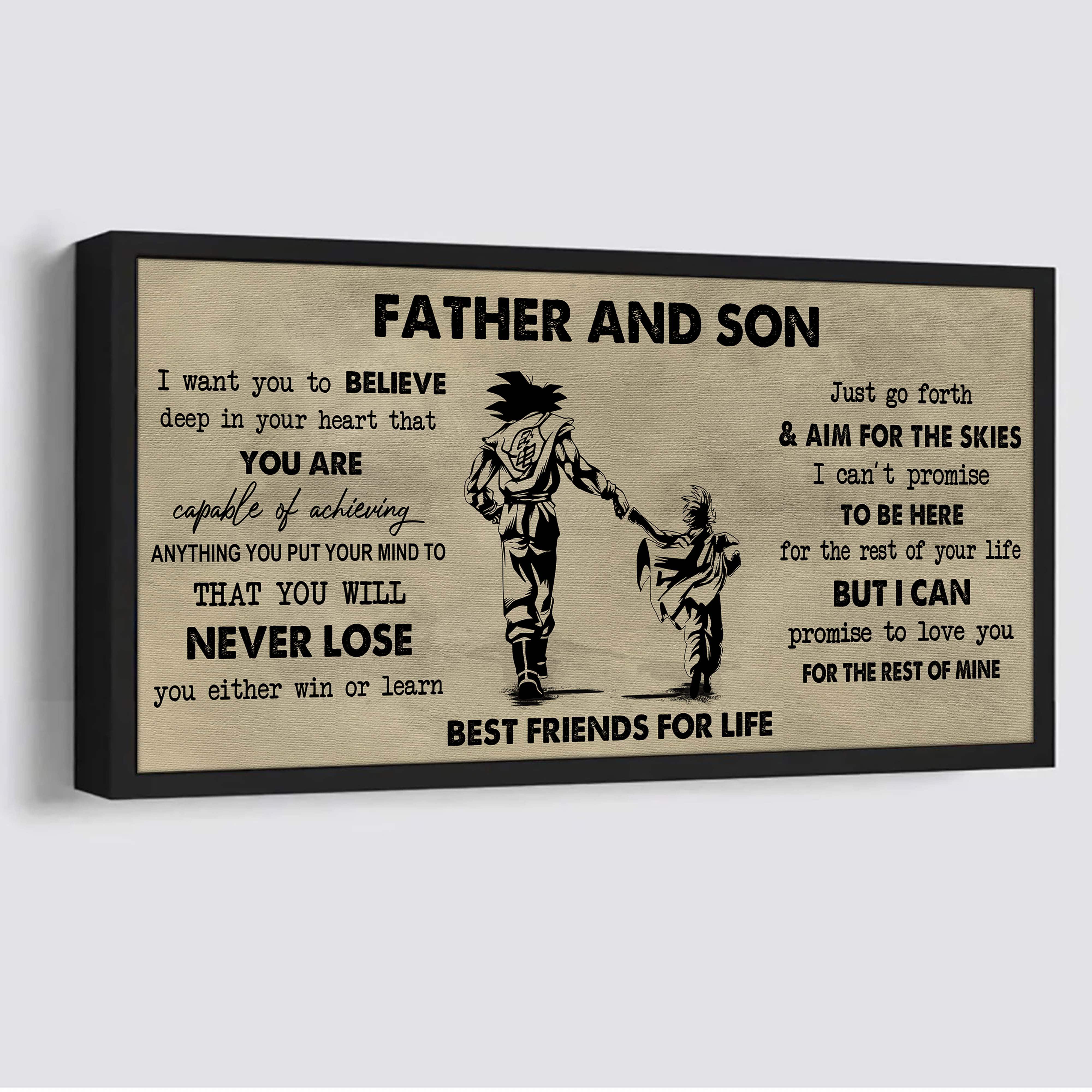 DRB Father And Son Best Friend For Life - You Will Never Lose Poster Canvas Gift For Son From Father -Photo Upload