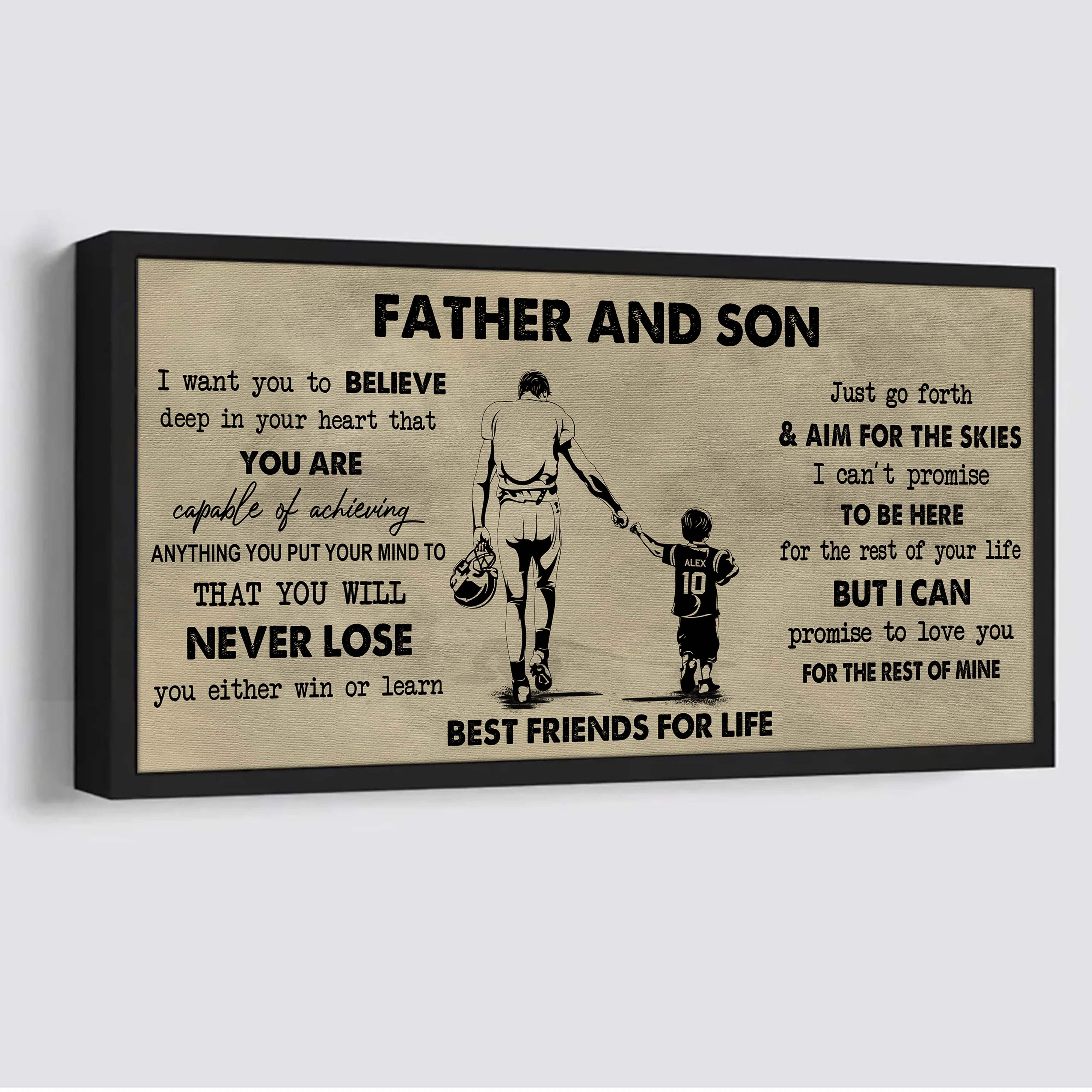 Father And Kids Best Friend For Life - You Will Never Lose Poster Canvas