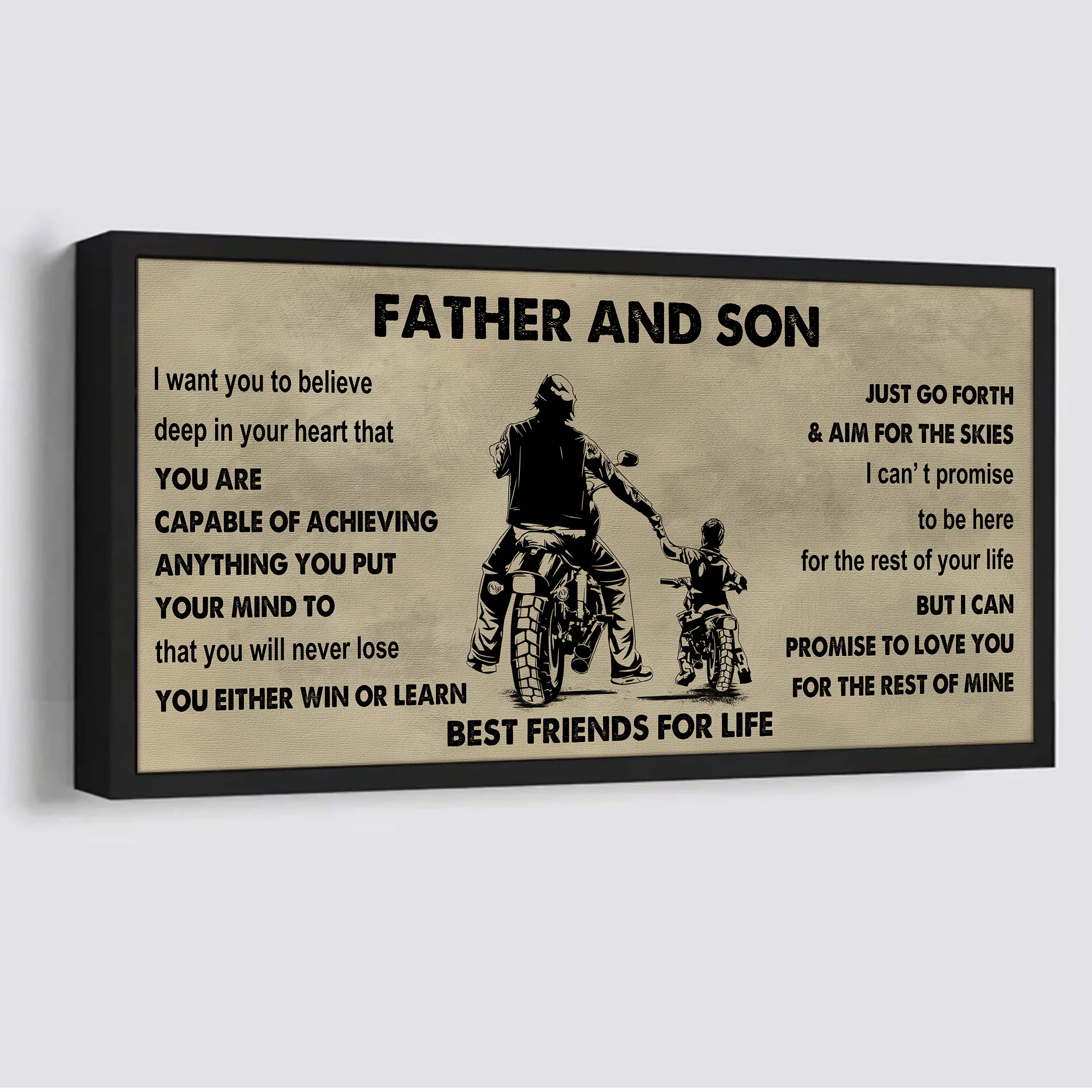 Vikings Father And Son Best Friends For Life - Ver 2 You Will Never Lose Poster Canvas Gift For Son From Father