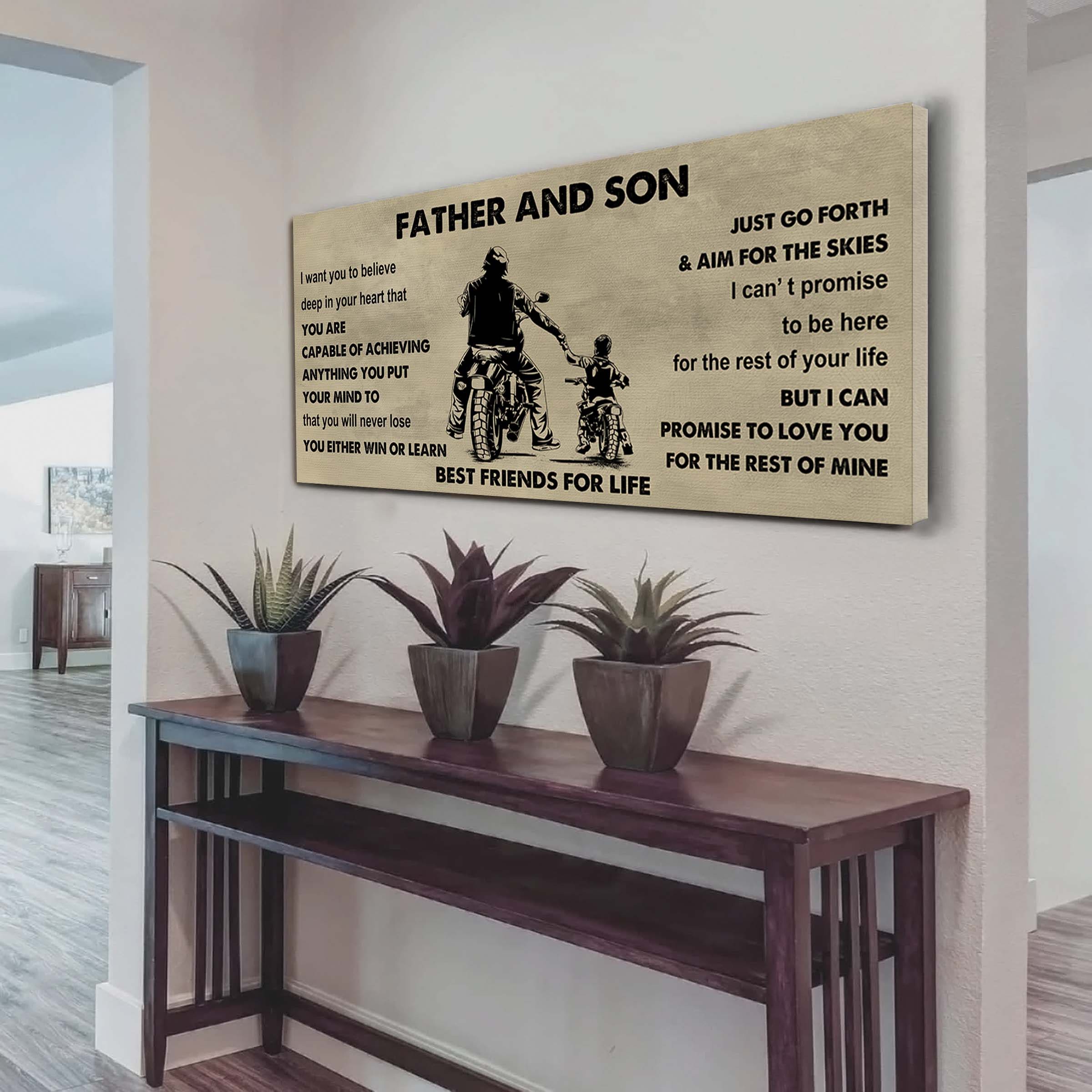 Photo Upload Father And Son Best Friends For Life - Ver 2 You Will Never Lose Poster Canvas Gift For Son From Father