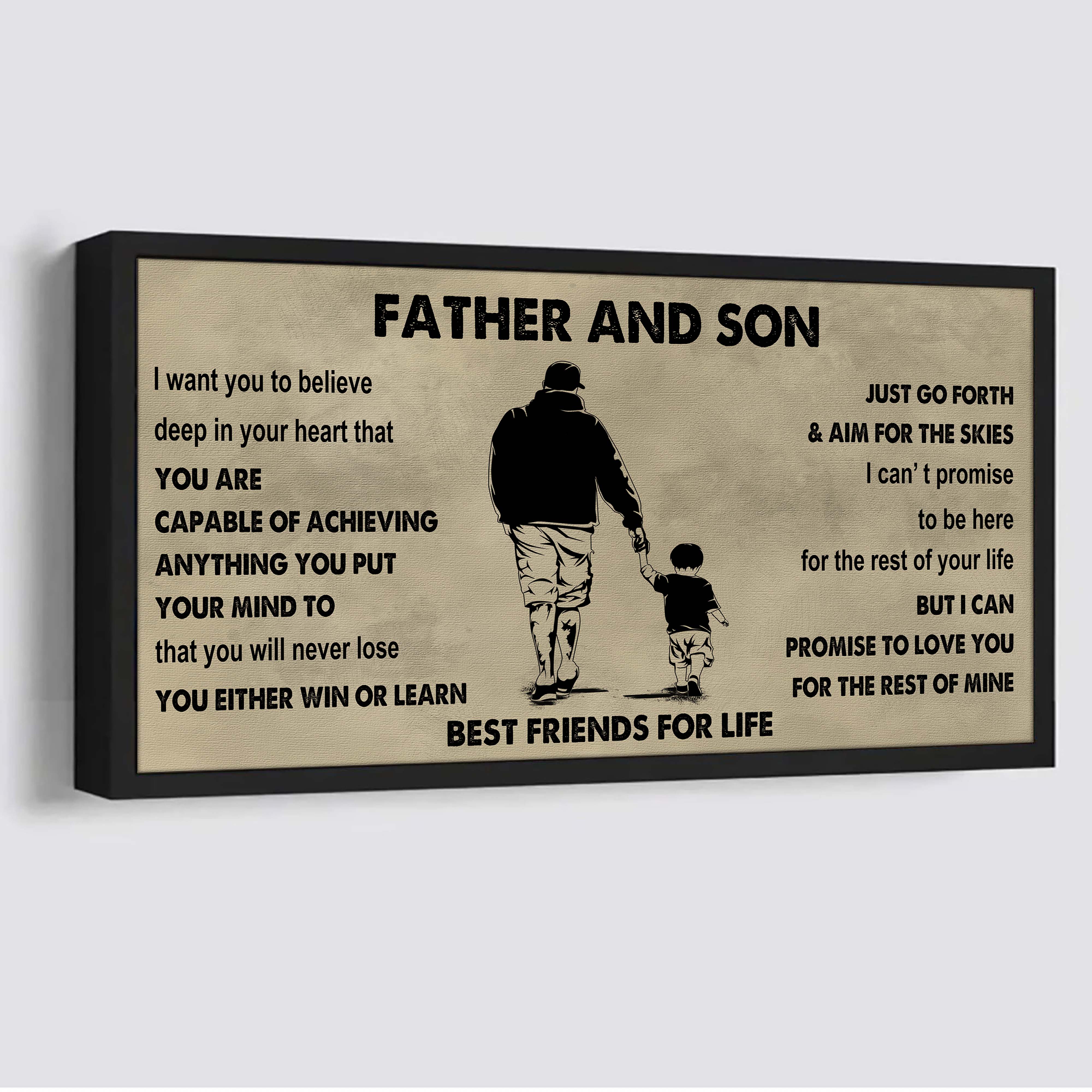 DRB Father And Daughter Best Friends For Life - Ver 2 You Will Never Lose Poster Canvas Gift For Daughter From Father