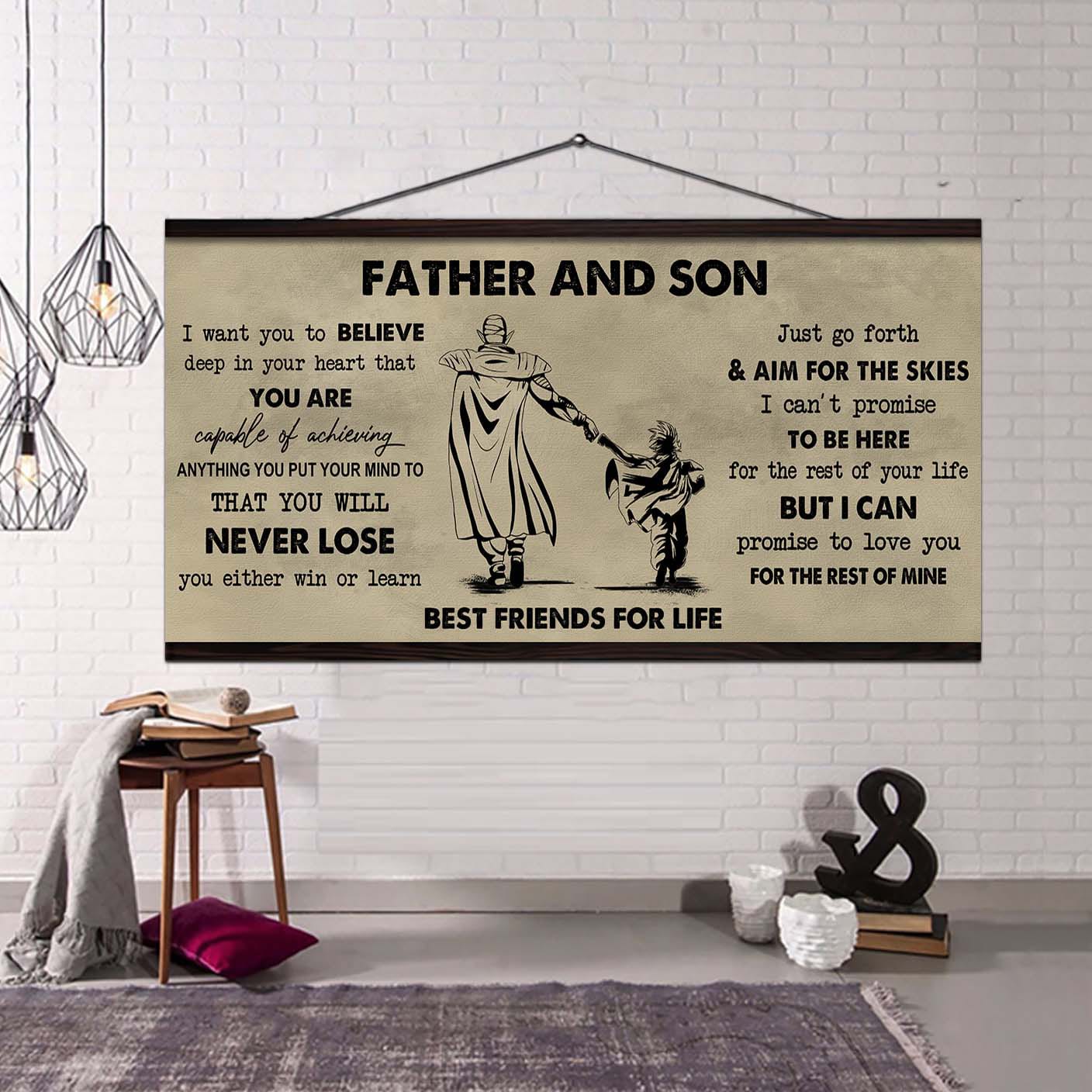 DRB Father And Daughter Best Friend For Life - You Will Never Lose Poster Canvas Gift For Daughter From Father -Photo Upload