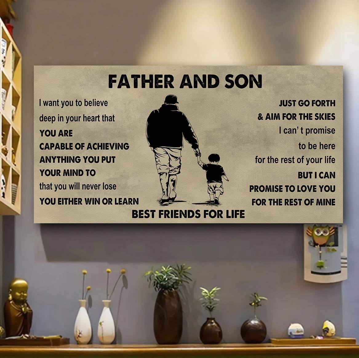 Samurai Father And Son Best Friends For Life - Ver 2 You Will Never Lose Poster Canvas Gift For Son From Father