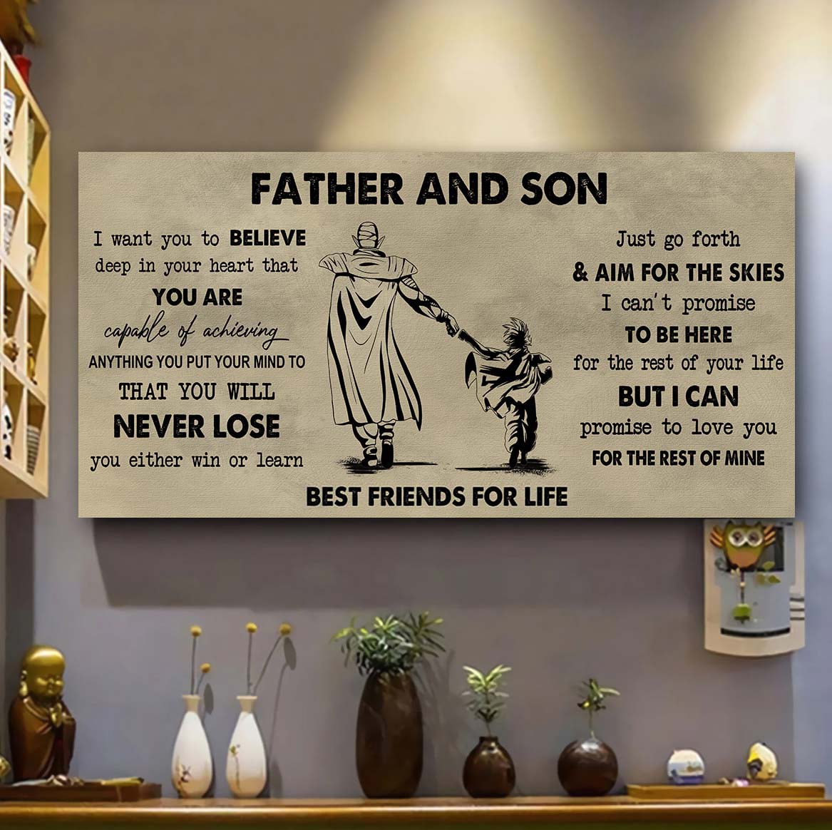 DRB Father And Daughter Best Friend For Life - You Will Never Lose Poster Canvas Gift For Daughter From Father -Photo Upload