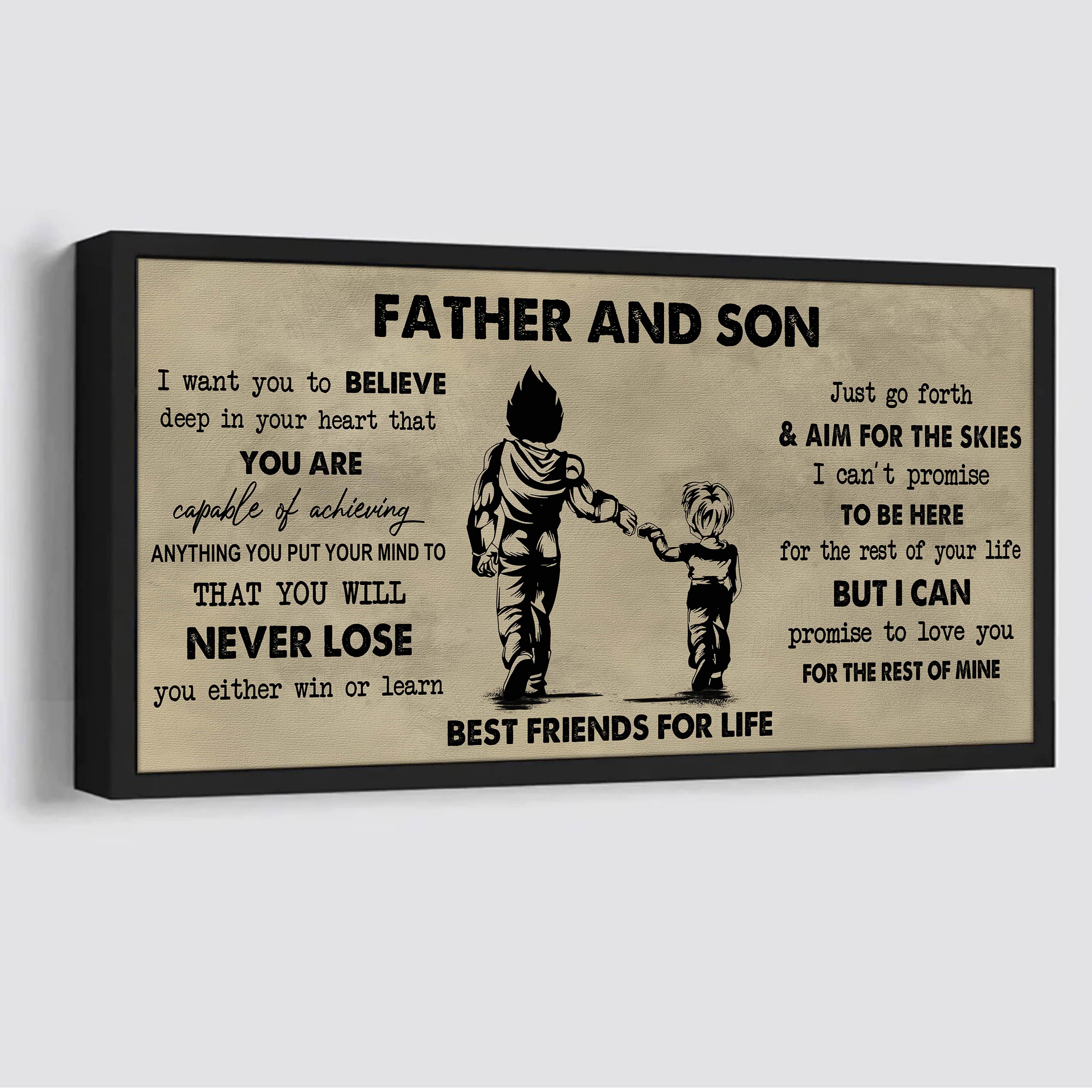 DRB Father And Daughter Best Friend For Life - You Will Never Lose Poster Canvas Gift For Daughter From Father -Photo Upload