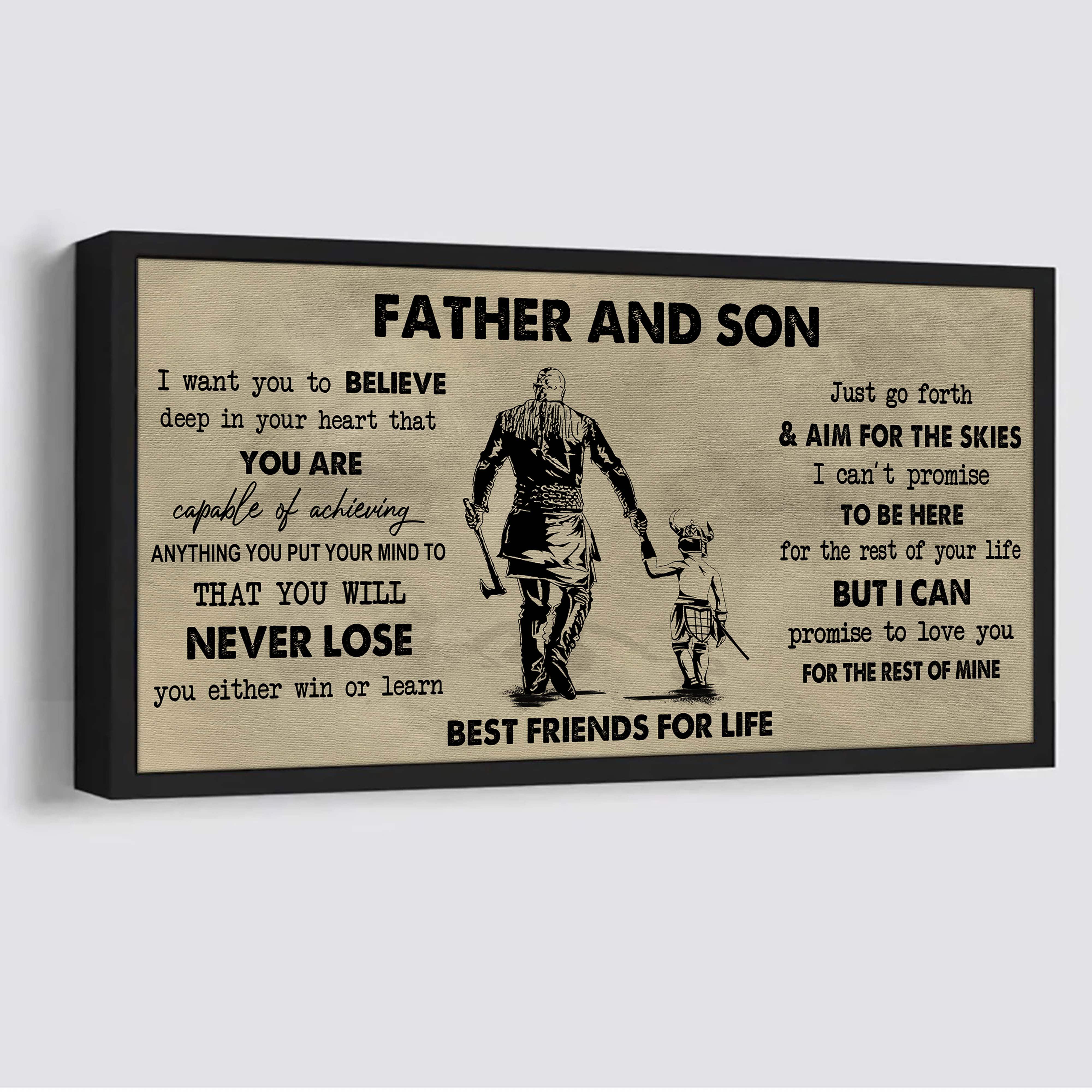 DRB Father And Daughter Best Friend For Life - You Will Never Lose Poster Canvas Gift For Daughter From Father -Photo Upload