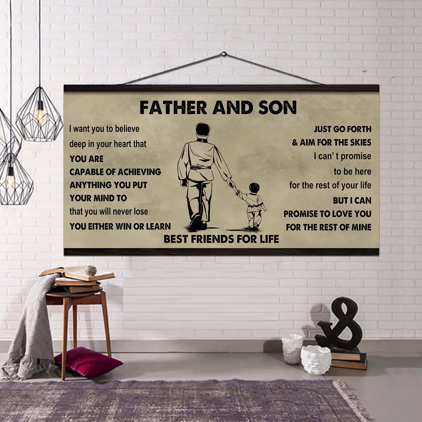 Sport-Family Father And Son Best Friends For Life - Ver 2 You Will Never Lose Poster Canvas Gift For Son From Father