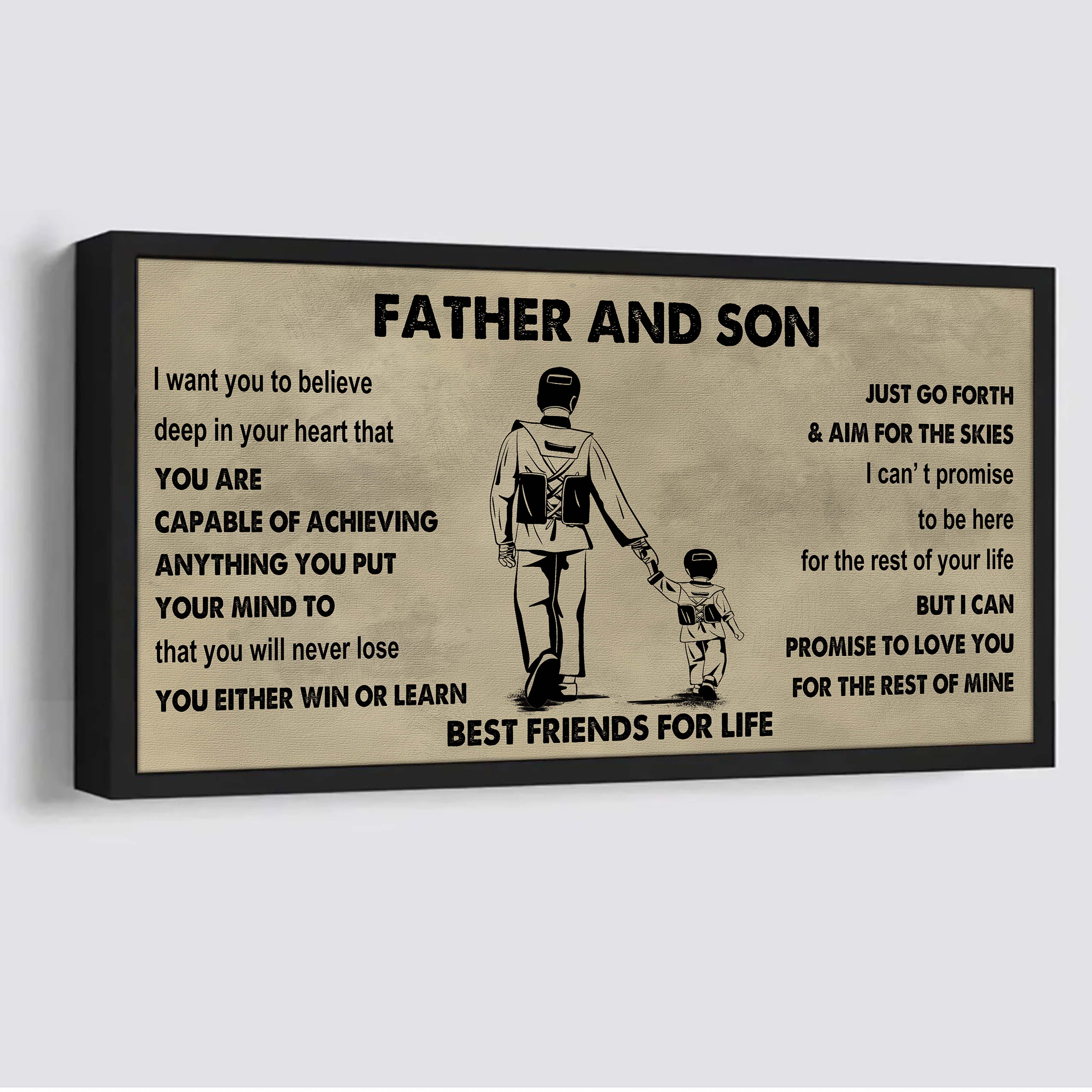 Sport-Family Father And Son Best Friends For Life - Ver 2 You Will Never Lose Poster Canvas Gift For Son From Father