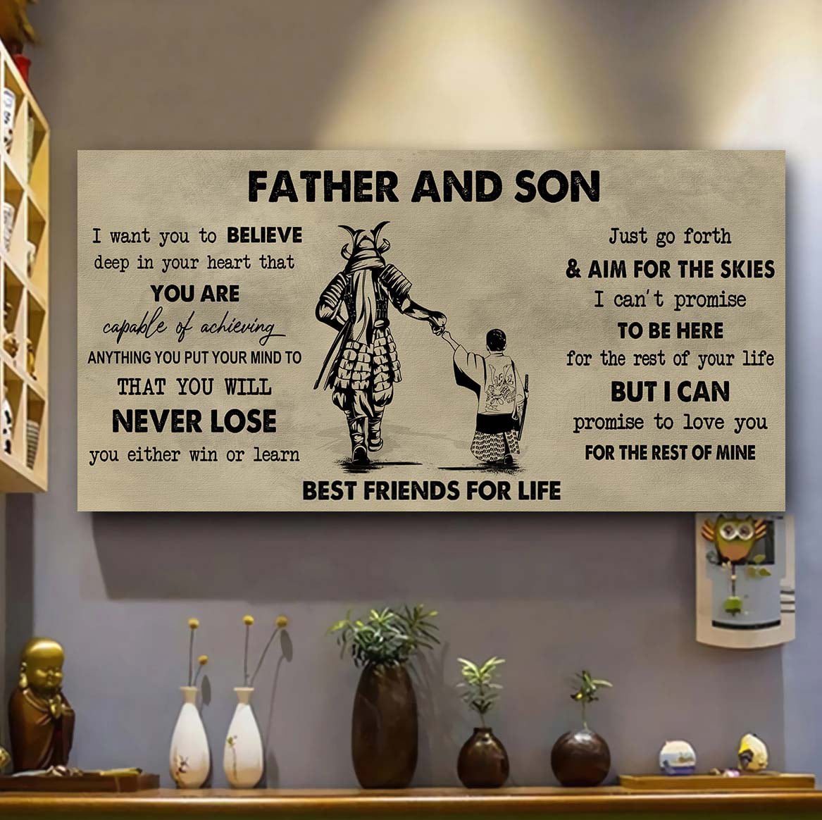 DRB Father And Son Best Friend For Life - You Will Never Lose Poster Canvas Gift For Son From Father -Photo Upload