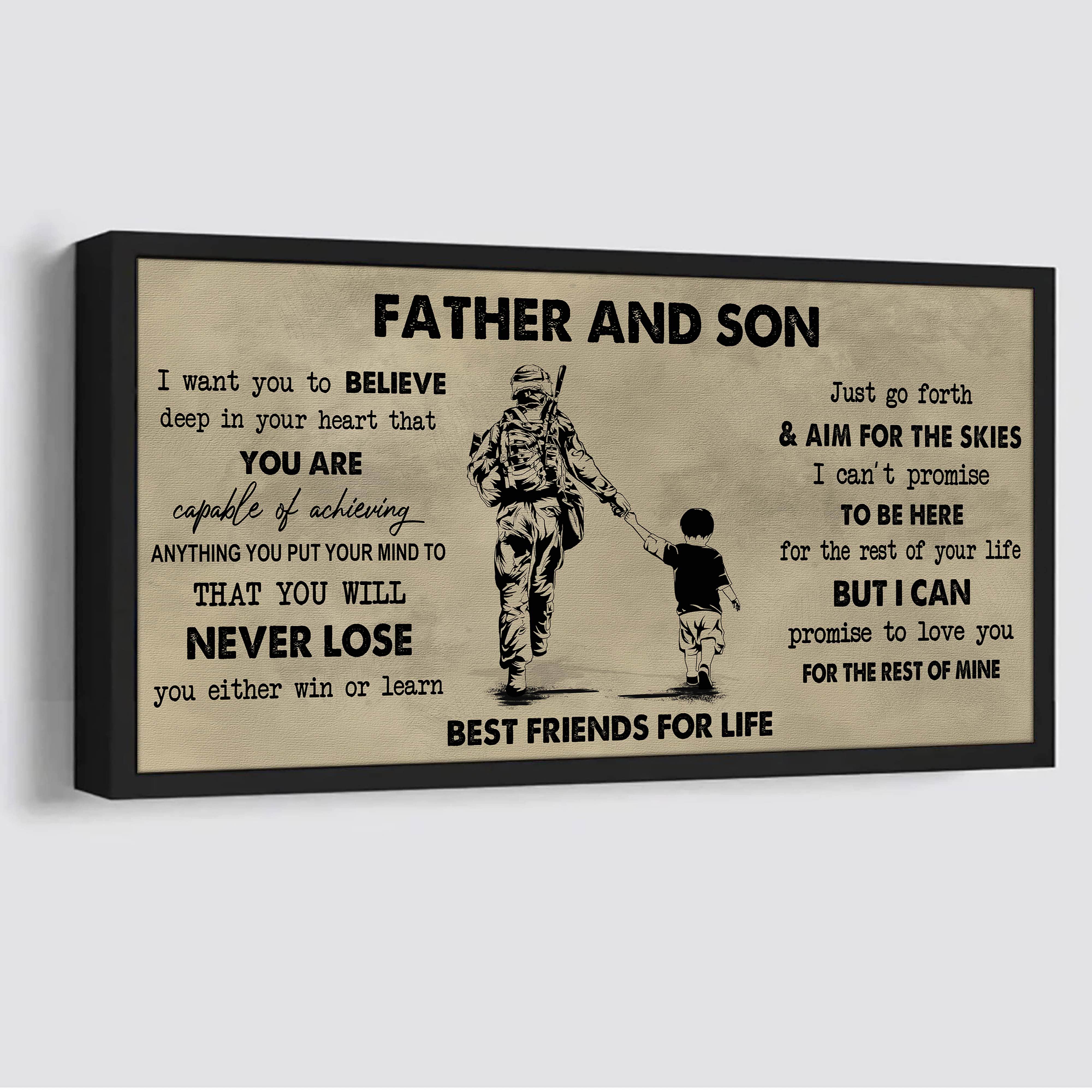 DRB Father And Daughter Best Friend For Life - You Will Never Lose Poster Canvas Gift For Daughter From Father -Photo Upload